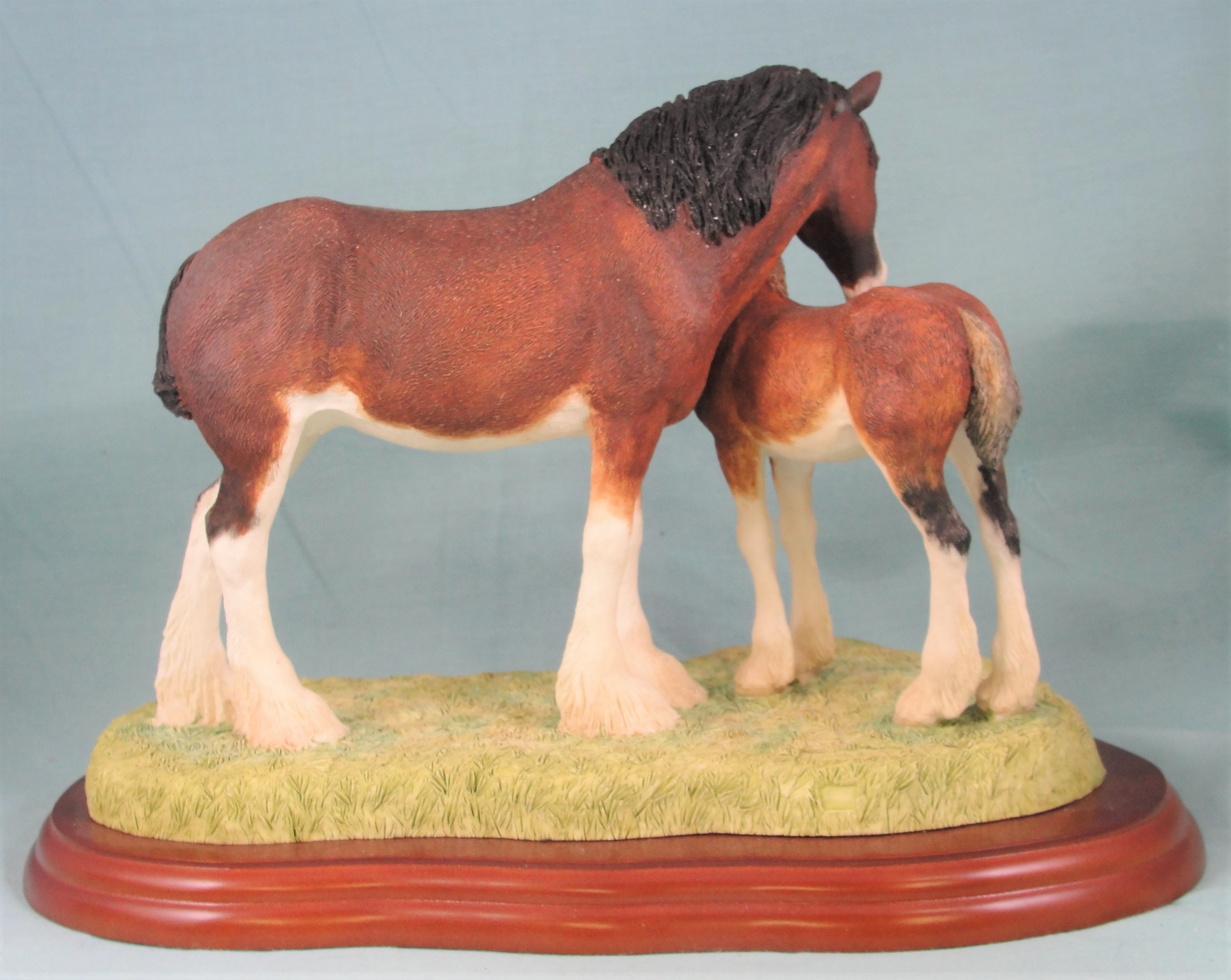 Border Fine Arts Clydesdale Mare and Foal