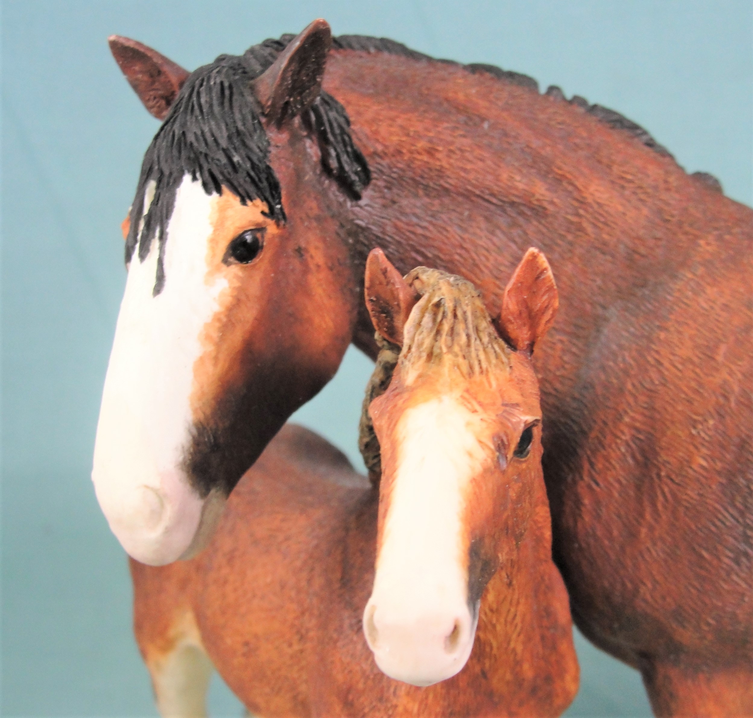 Border Fine Arts Clydesdale Mare and Foal