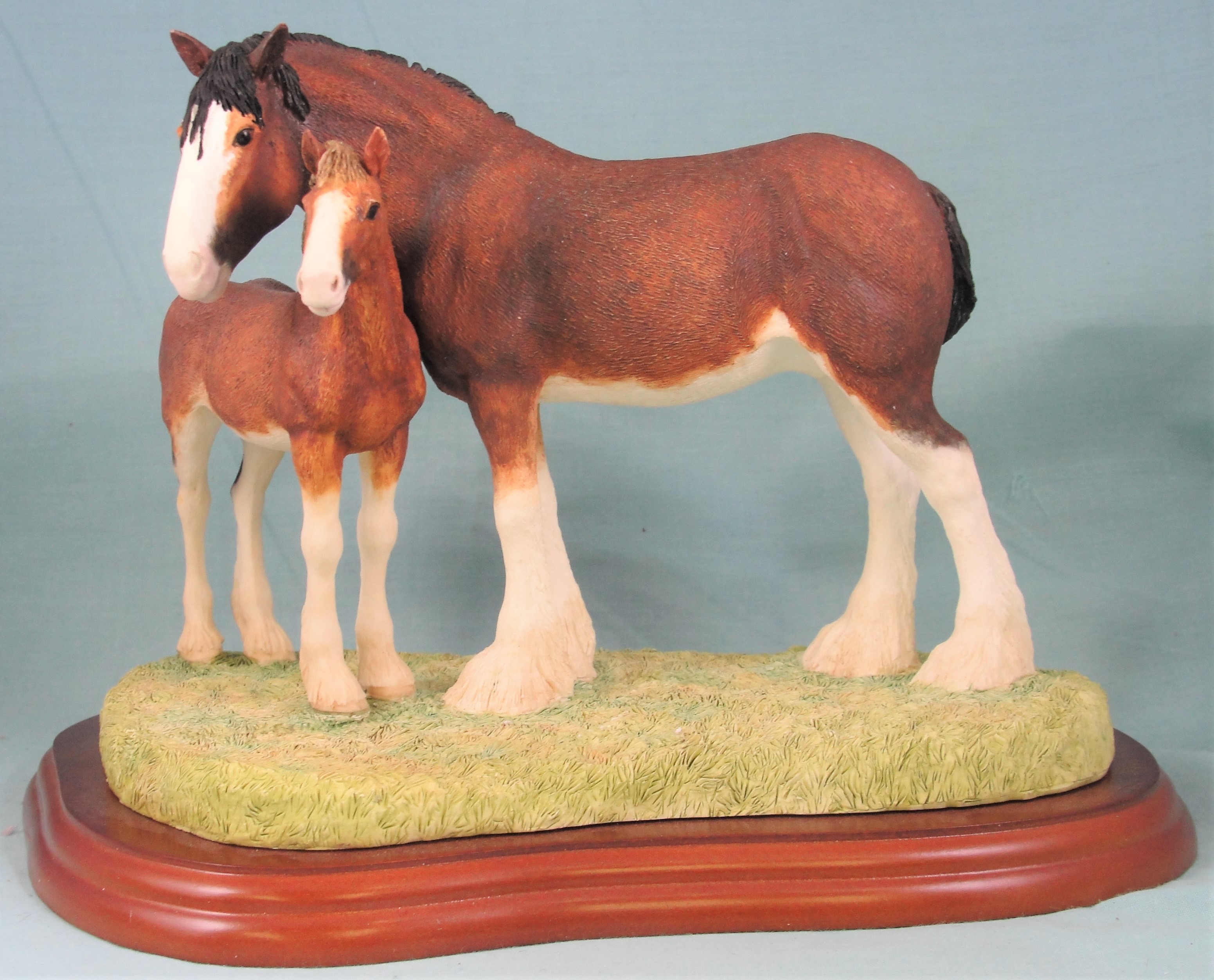 Border Fine Arts Clydesdale Mare and Foal