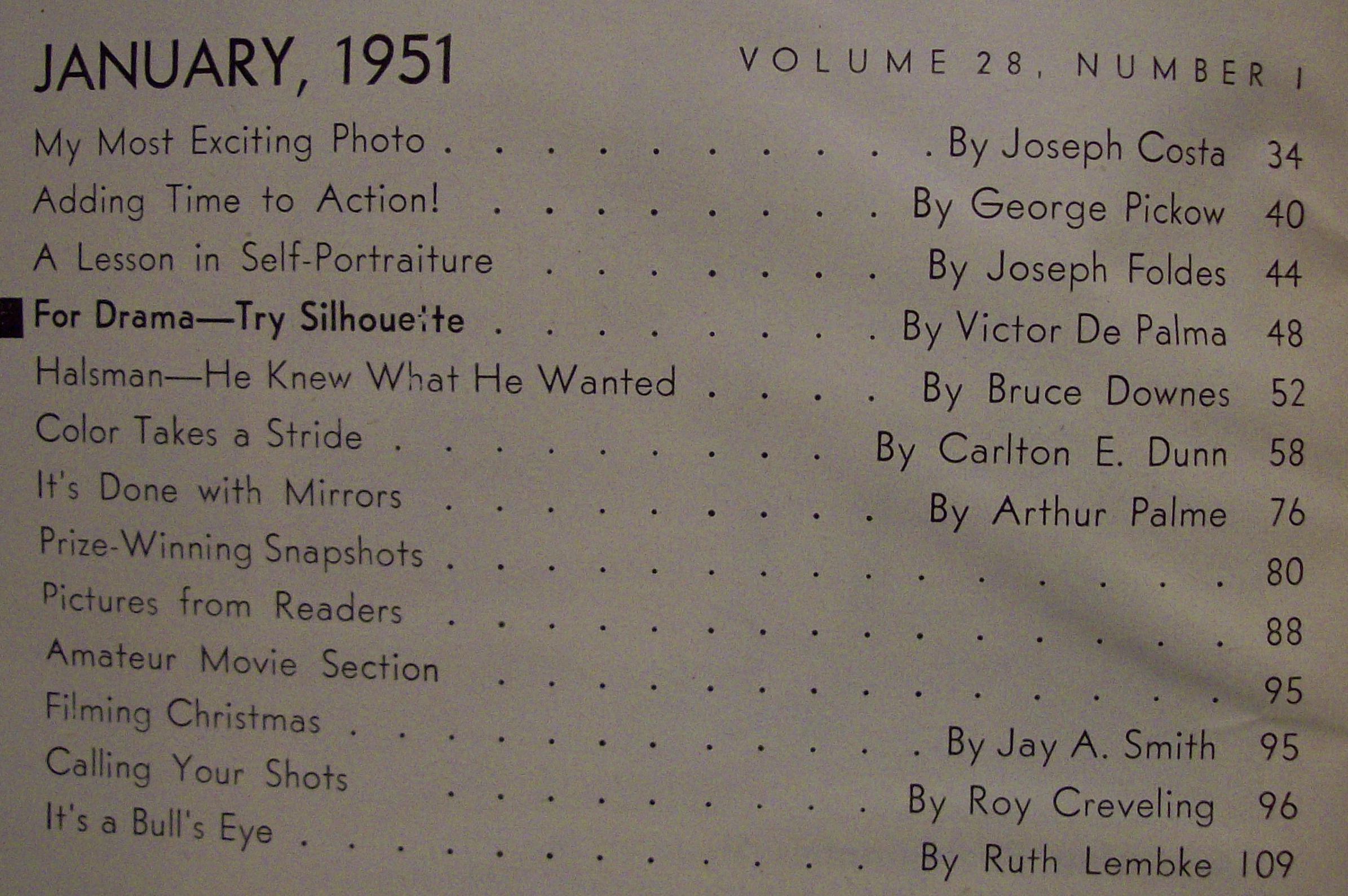 Popular Photography Magazine - January 1951