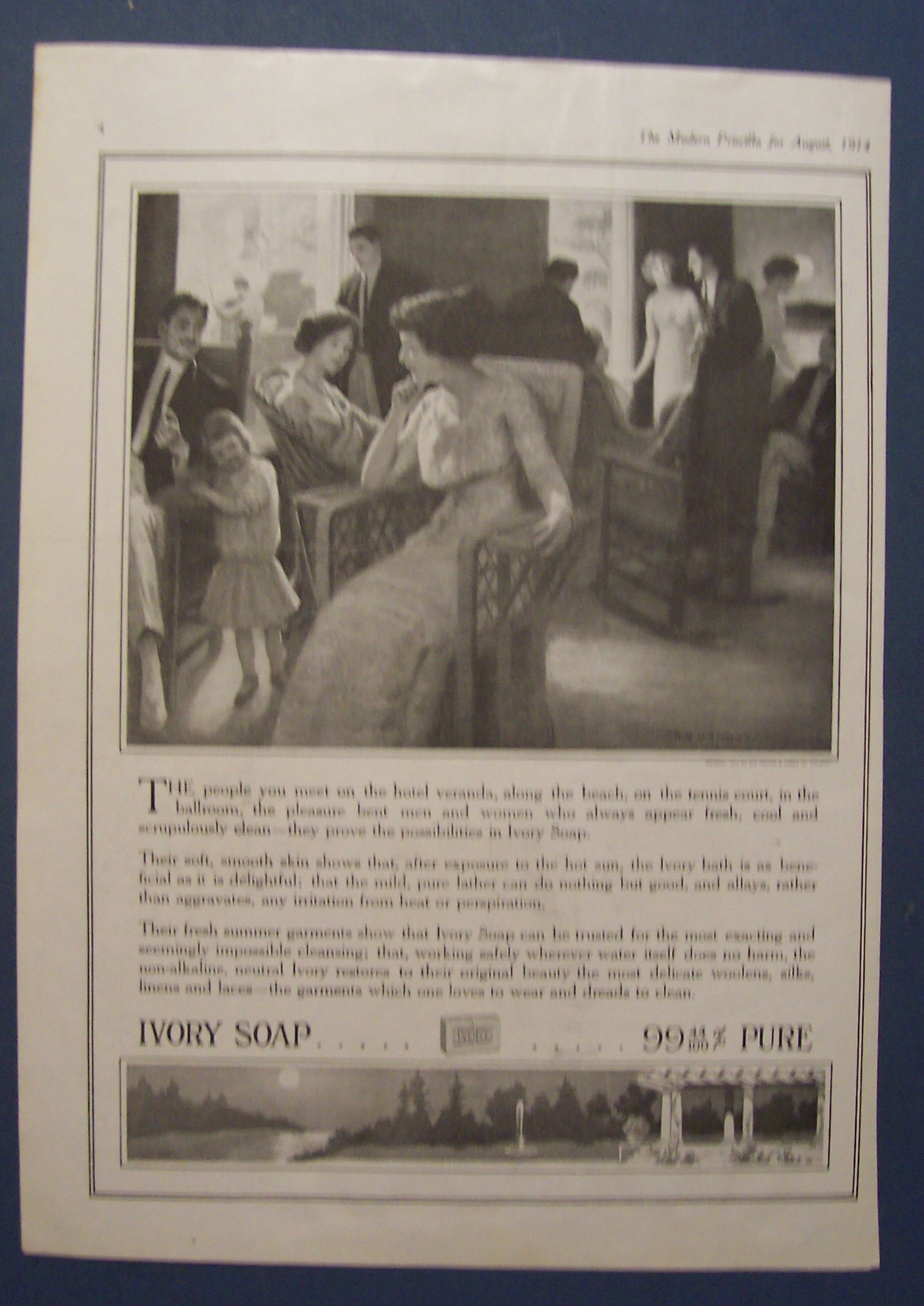 1914 Ivory Soap with a Group of People Talking