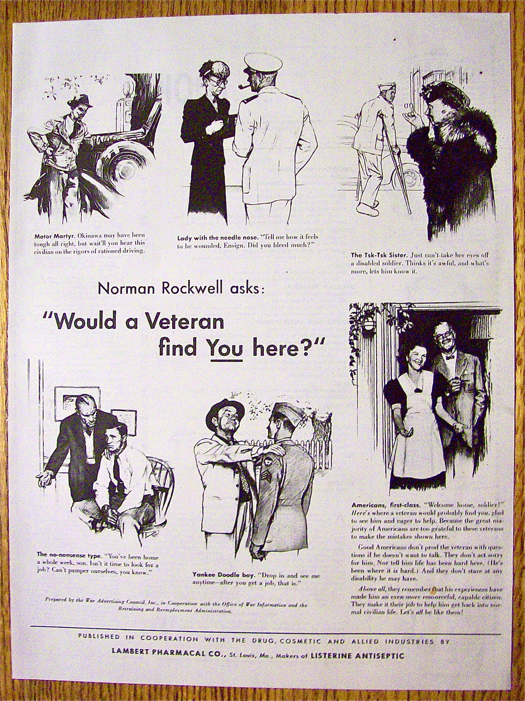 1945 Veteran Ad By Norman Rockwell