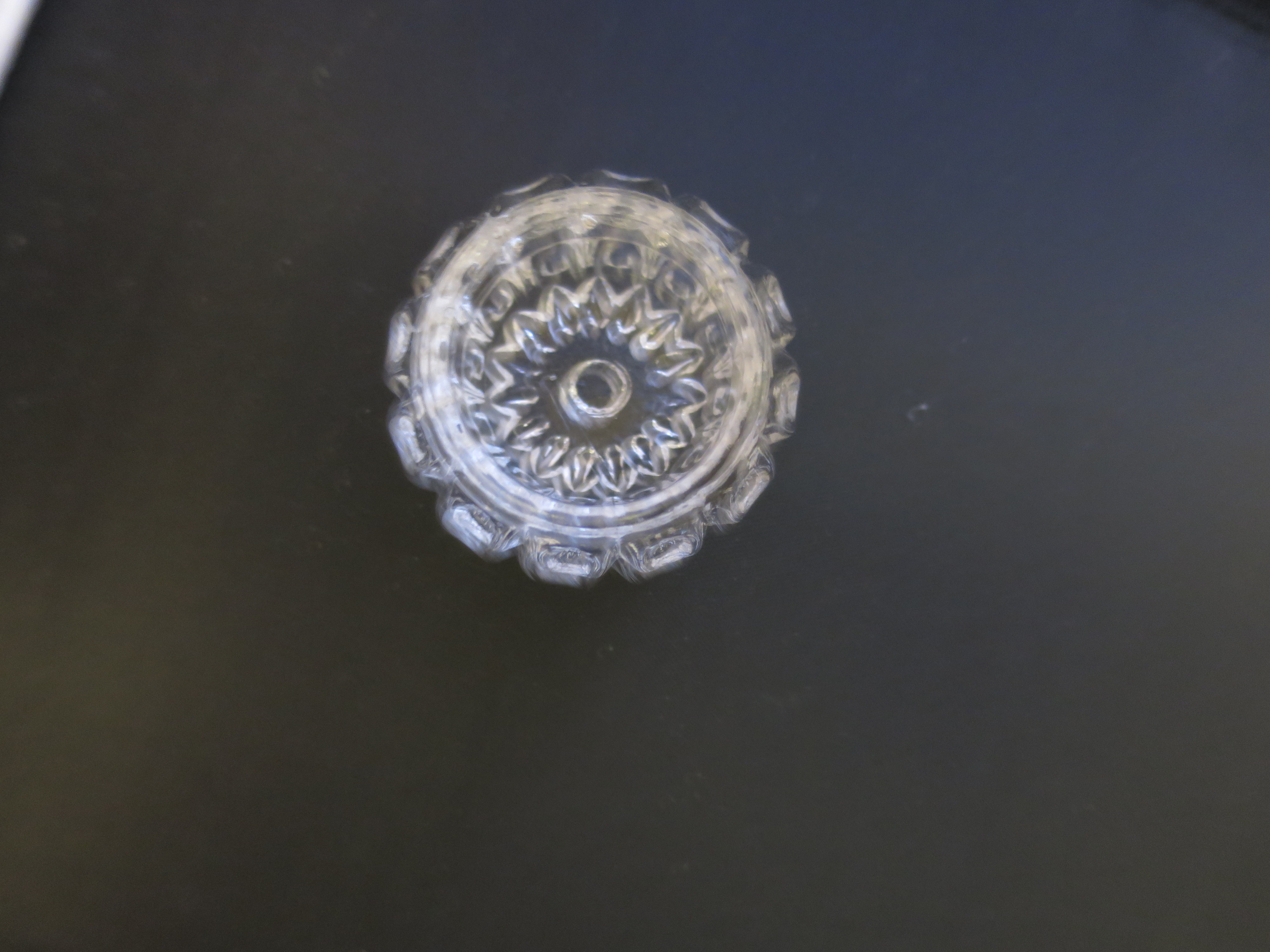 Paden City Clear Baby Thumb Print Open Salt Cellar