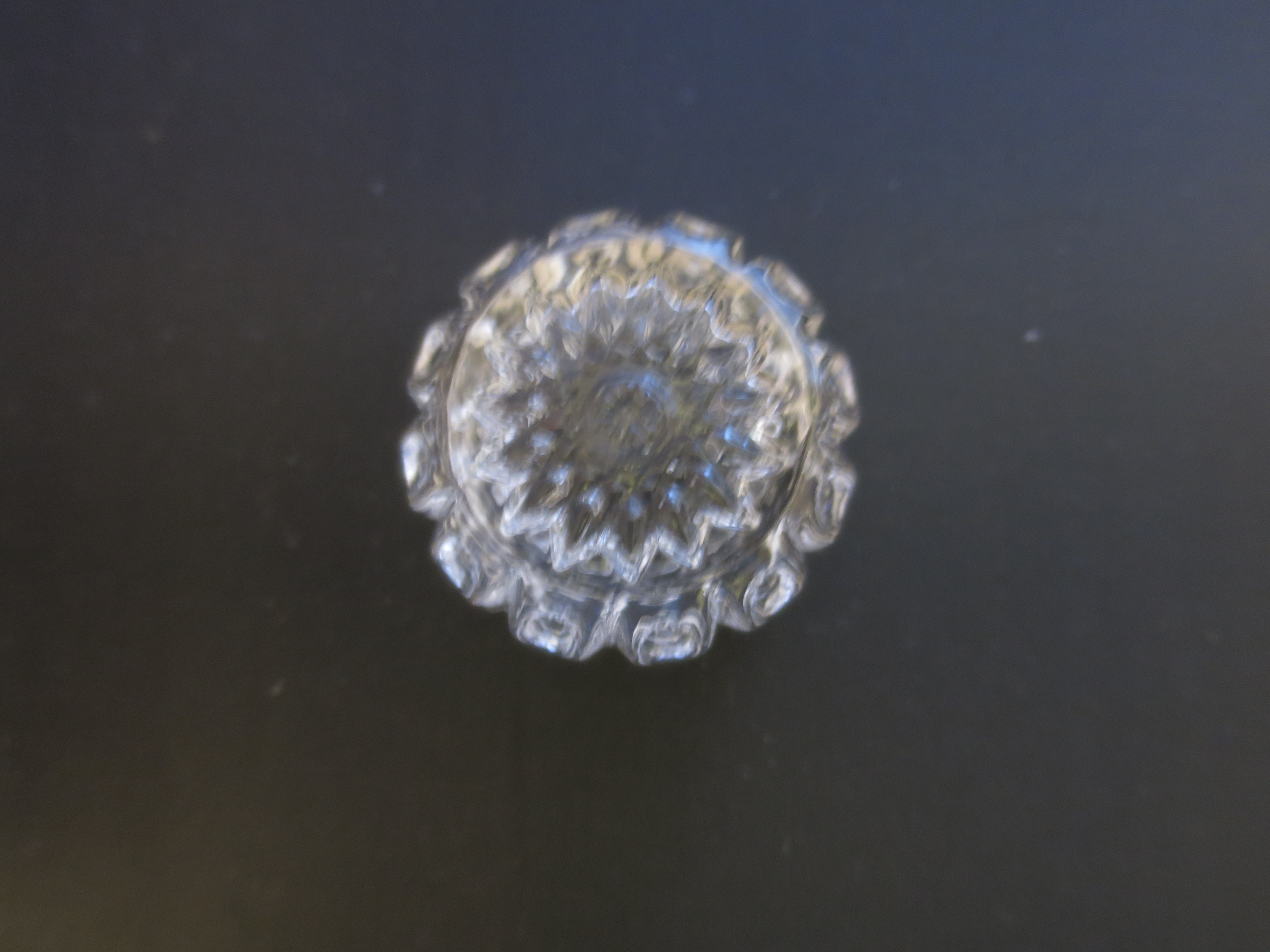 Paden City Clear Baby Thumb Print Open Salt Cellar