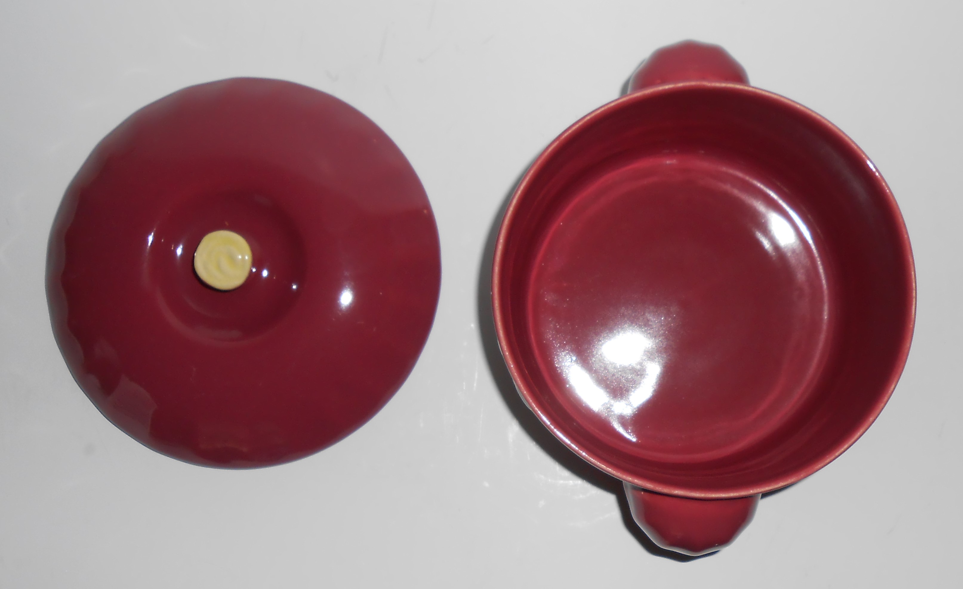 Coors Pottery Rosebud Red Small Dutch Casserole