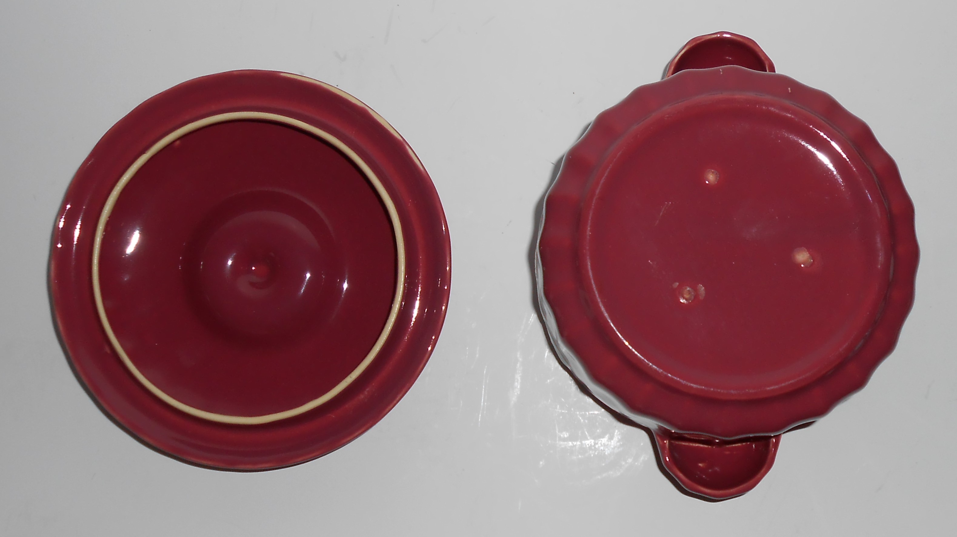 Coors Pottery Rosebud Red Small Dutch Casserole