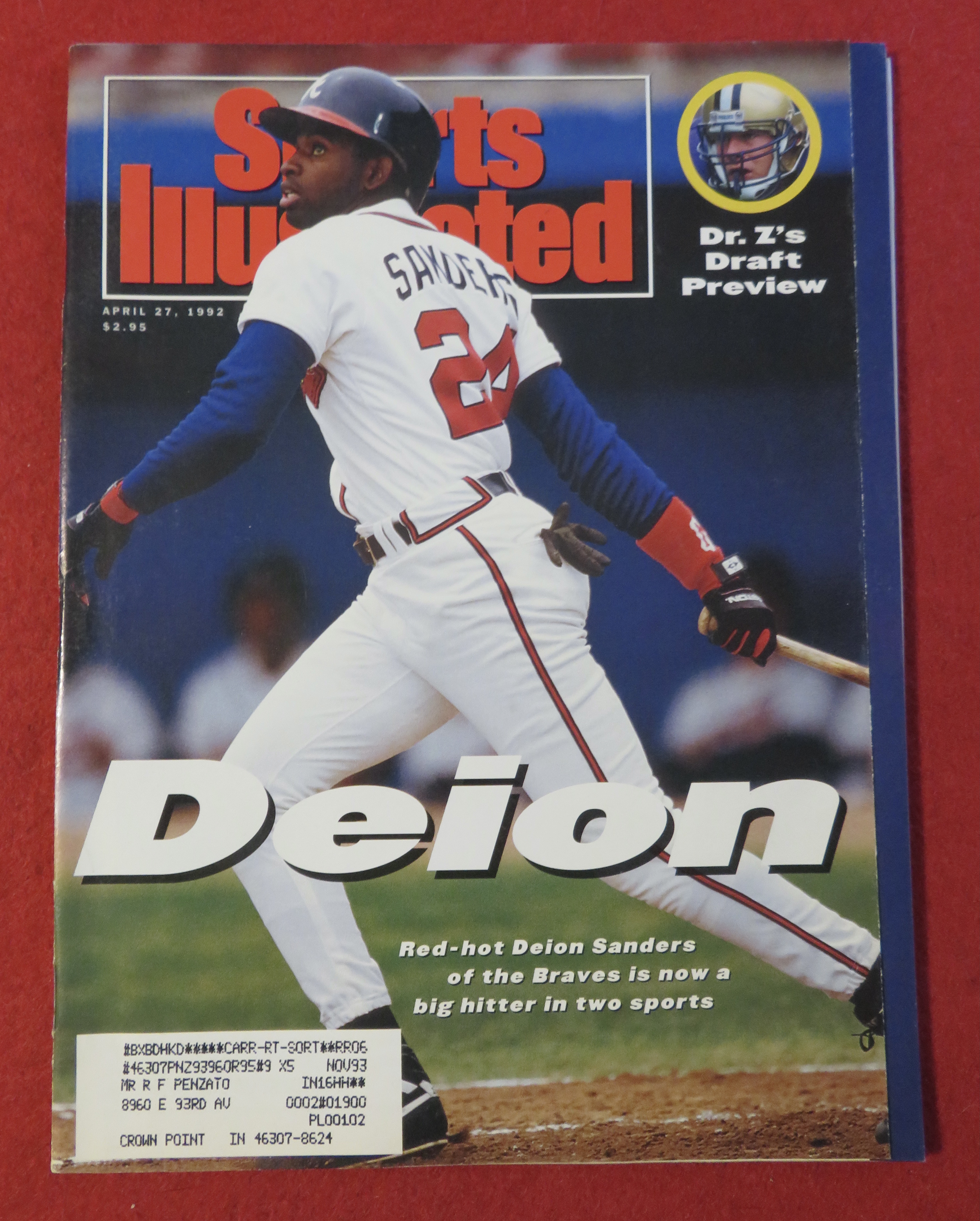 Sport Illustrated Magazine-April 27, 1992-Deion Sanders
