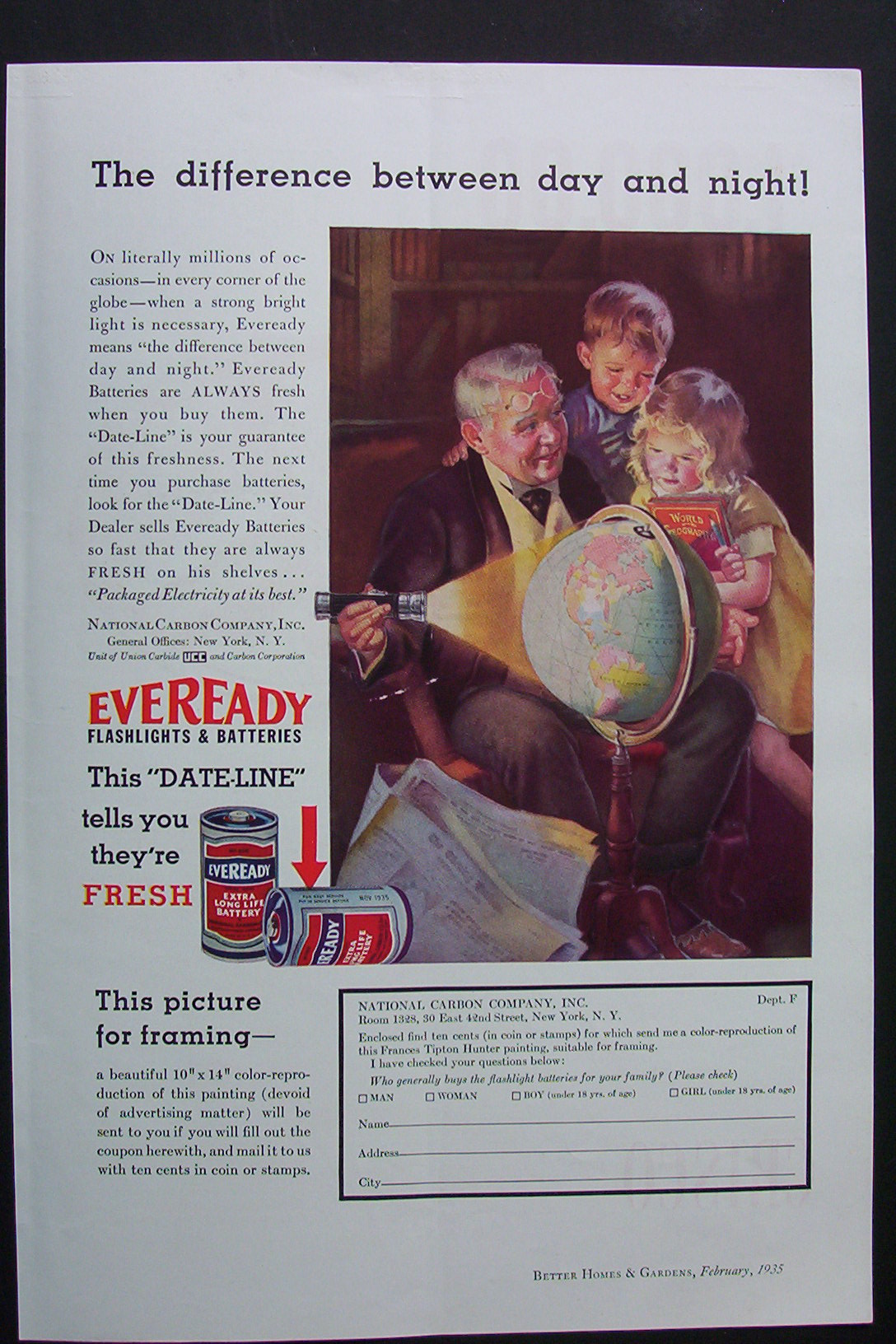 1935  Eveready  Flashlights &  Batteries