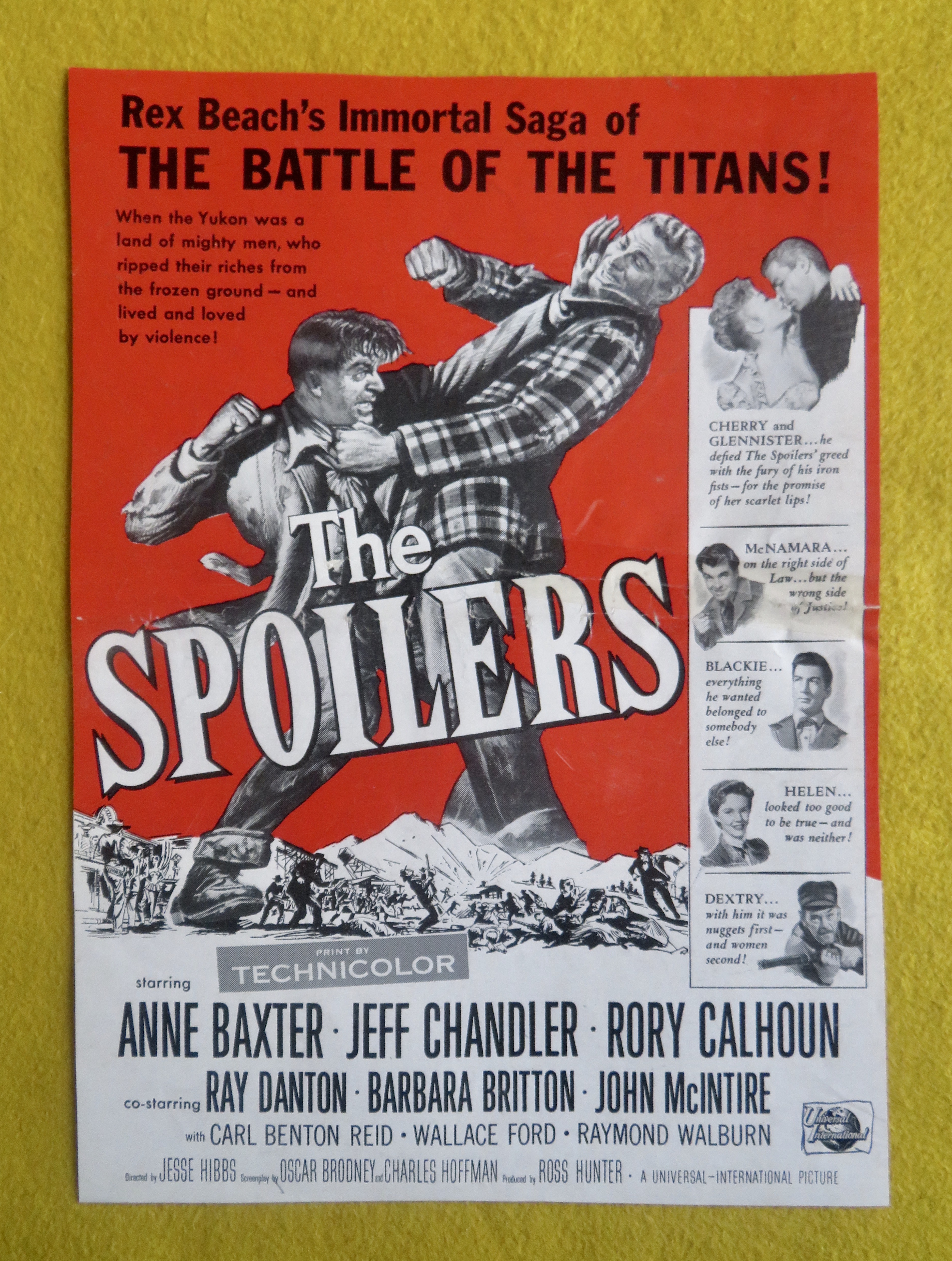 1955 The Spoilers with A Baxter, J Chandler & R Calhoun