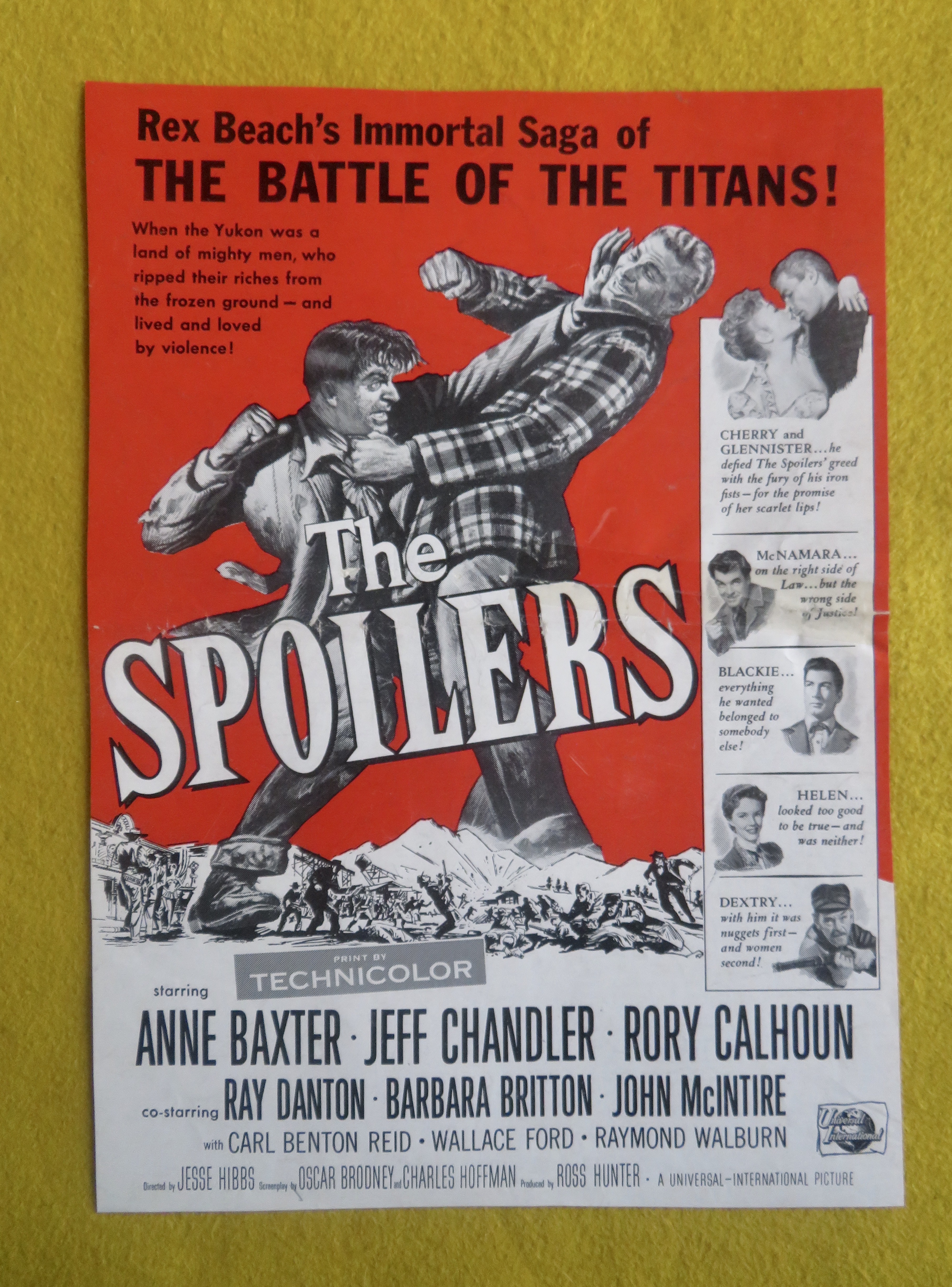 1955 The Spoilers with A Baxter, J Chandler & R Calhoun