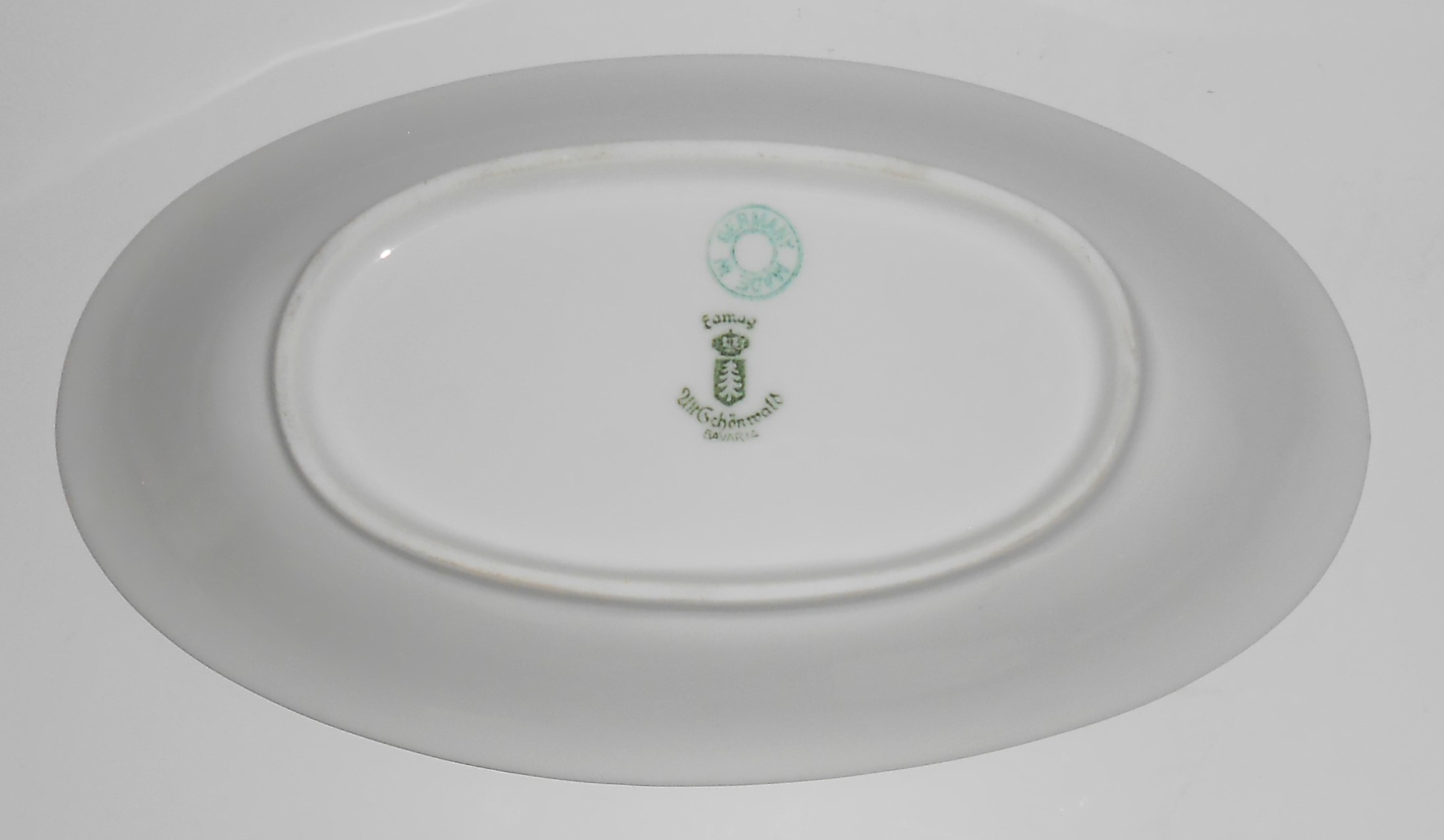 Eamag Porcelain China Bavaria EAM16 Yellow Band Pink Ro