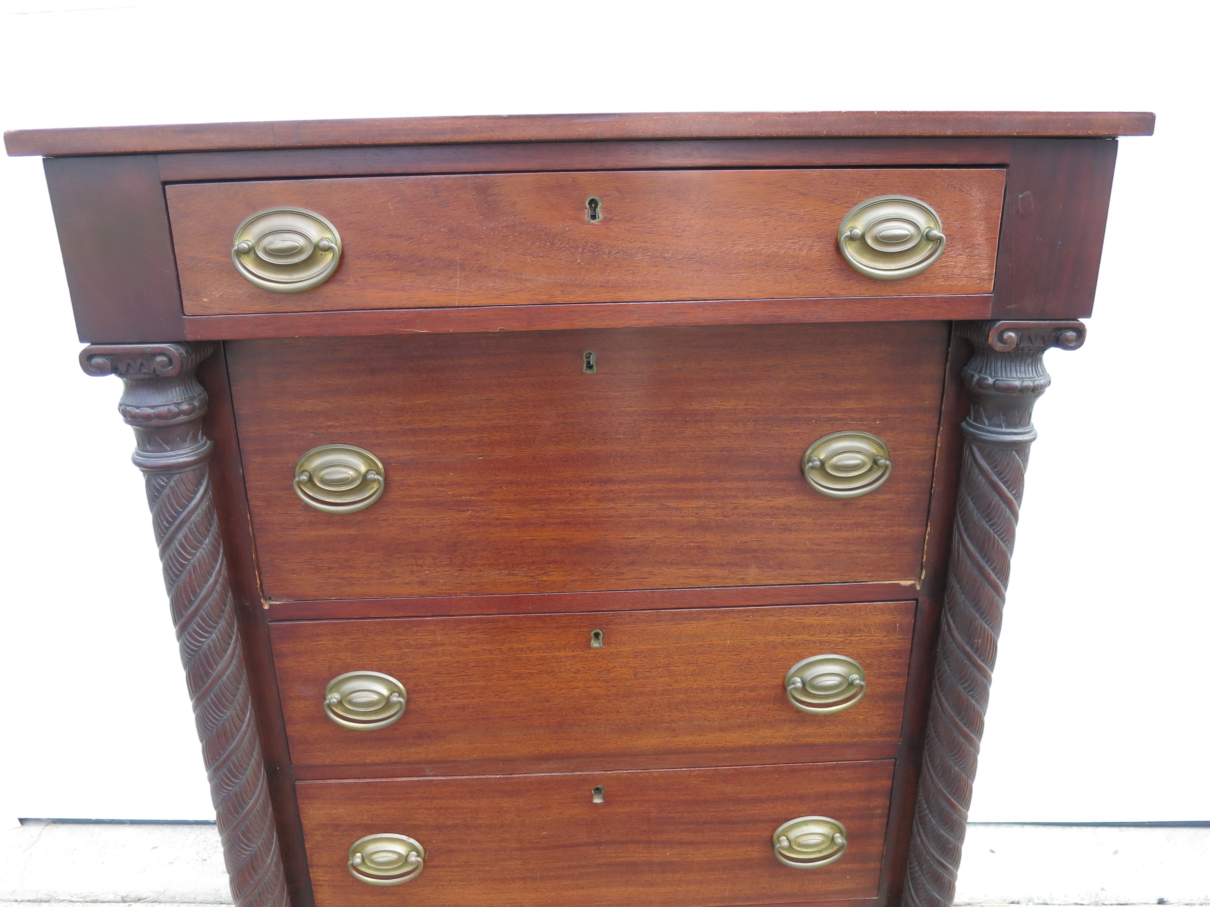 Antique Butlers Desk Dresser Chest Claw Feet American