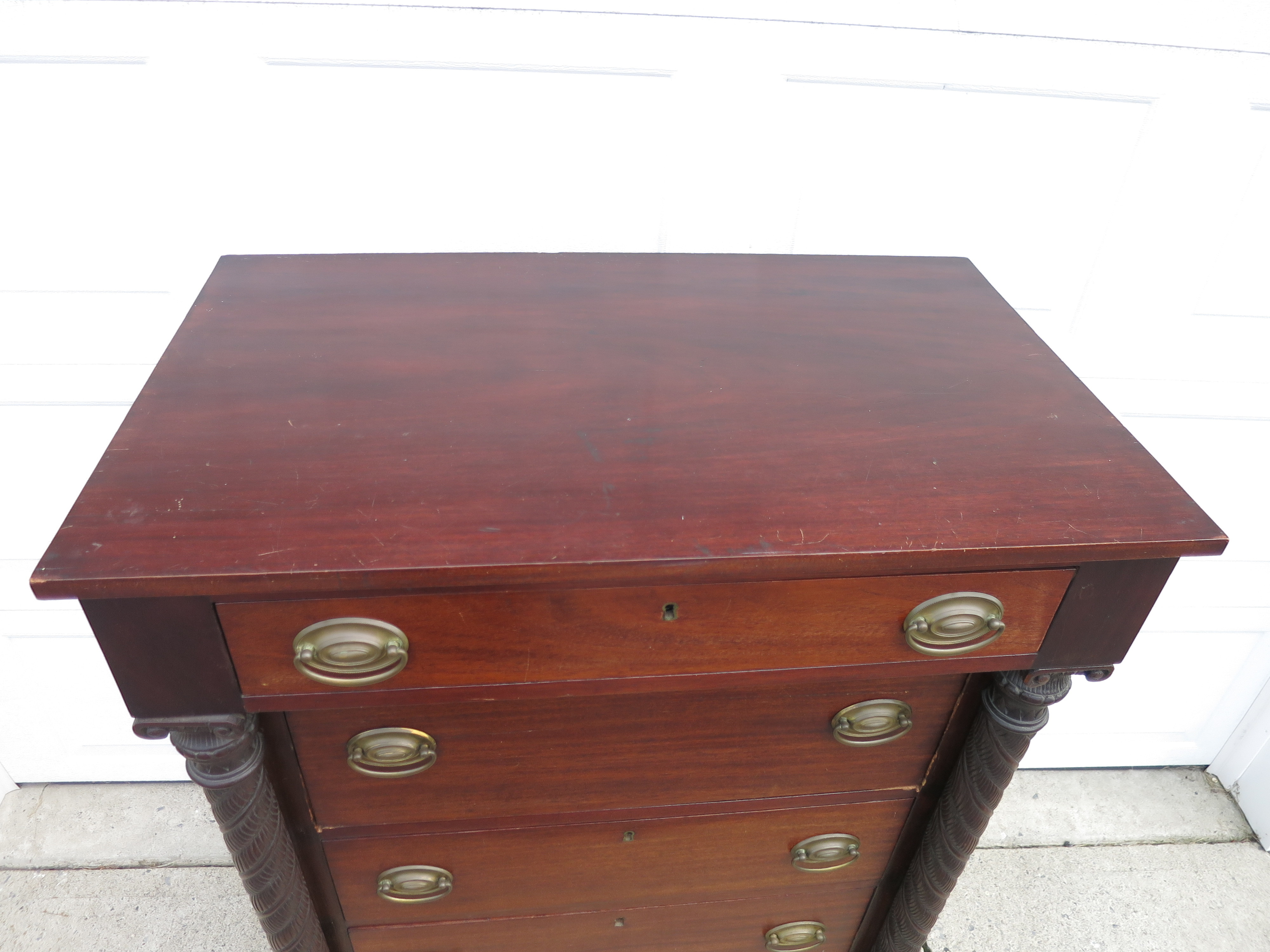 Antique Butlers Desk Dresser Chest Claw Feet American