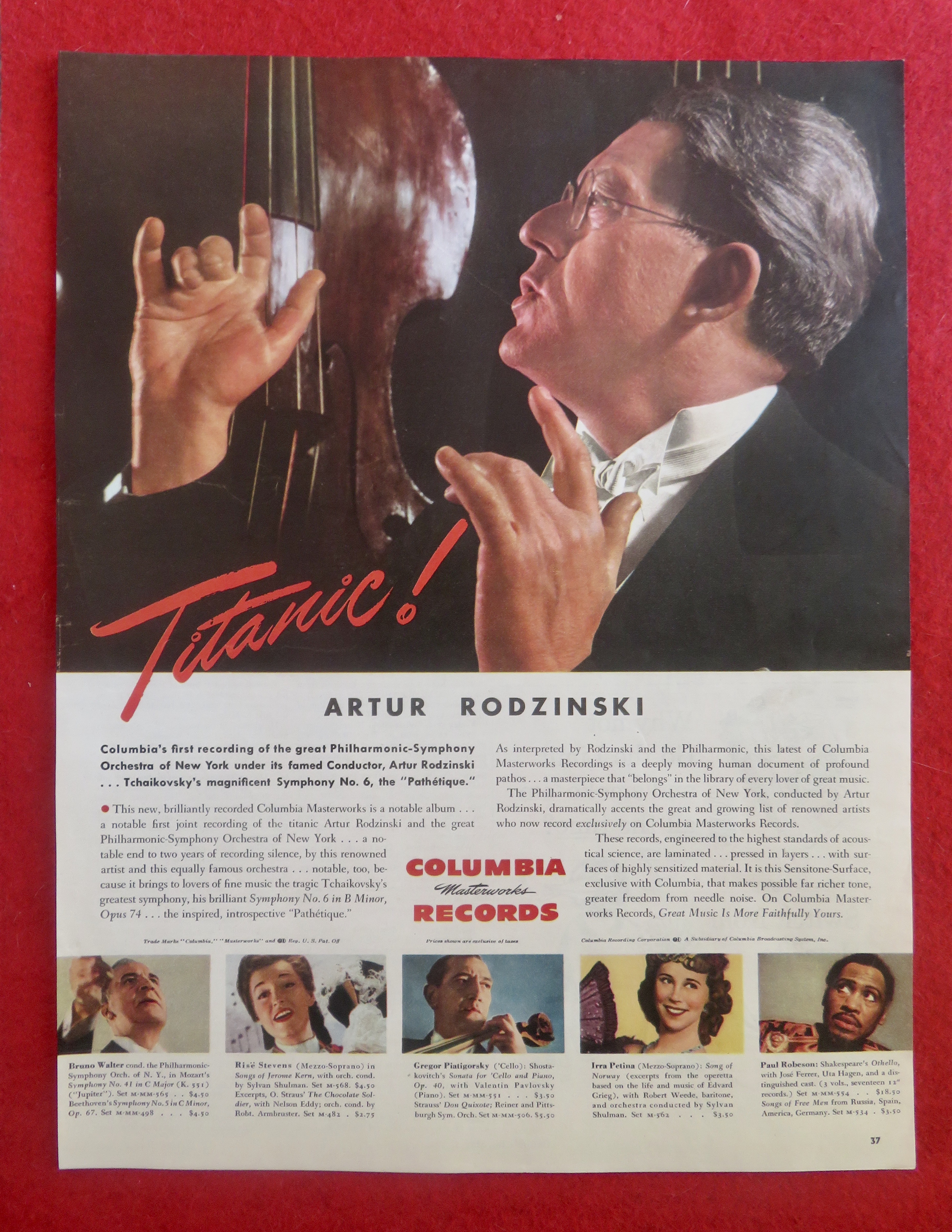 1950's Columbia Records with Conductor Artur Rodzinski