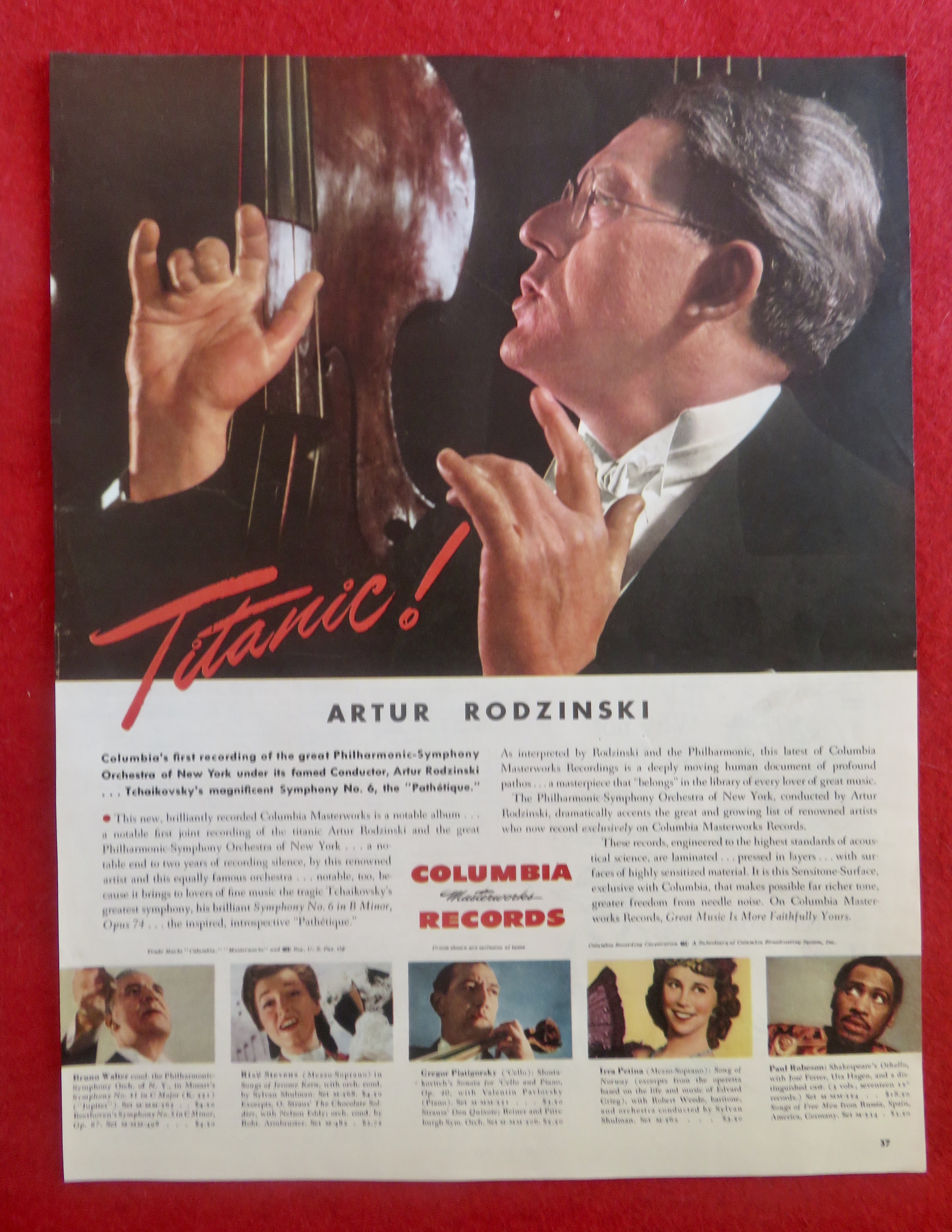1950's Columbia Records with Conductor Artur Rodzinski