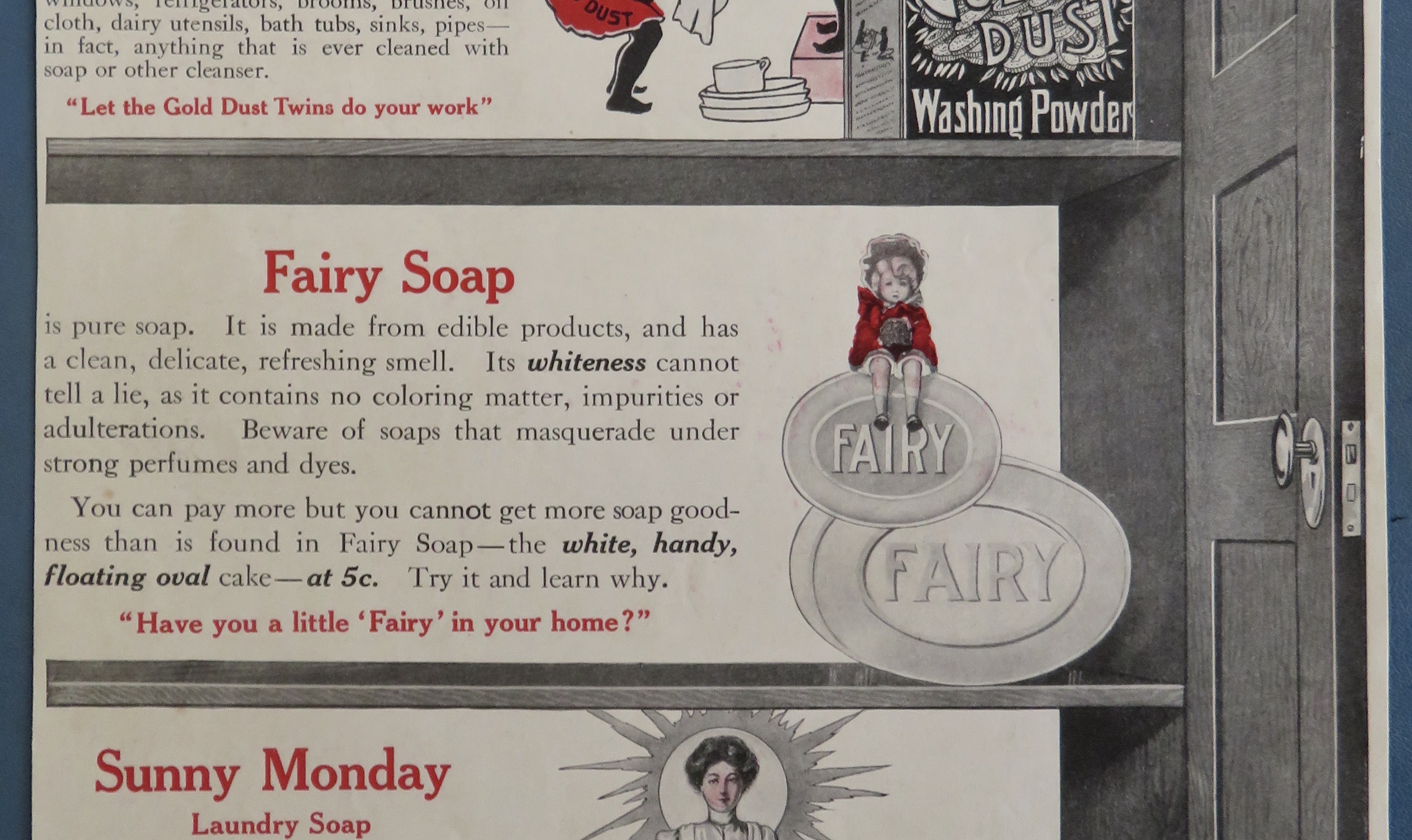 1910's Fairbank's Gold Dust Washing Powder w/Twins