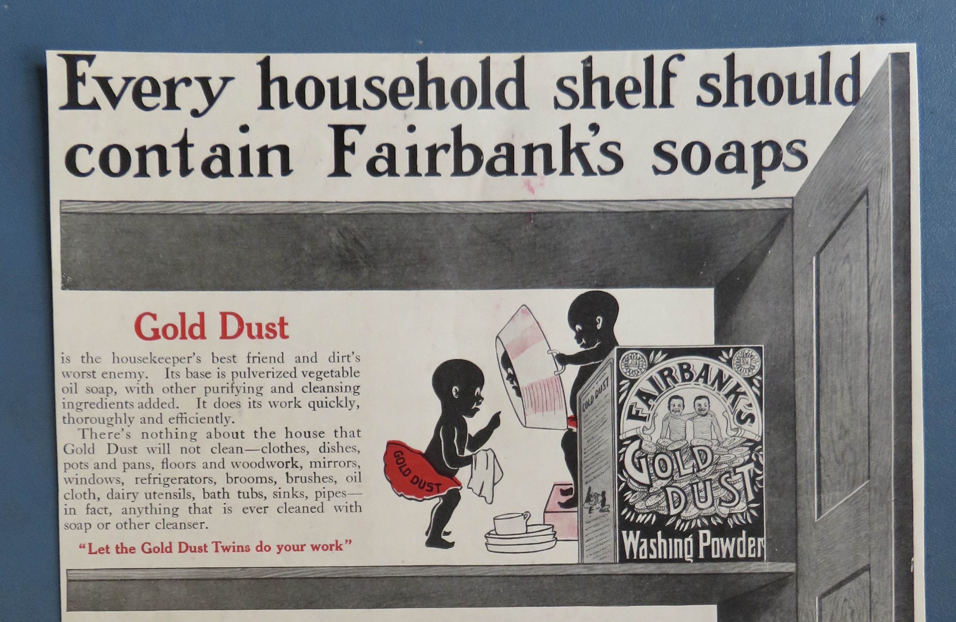 1910's Fairbank's Gold Dust Washing Powder w/Twins