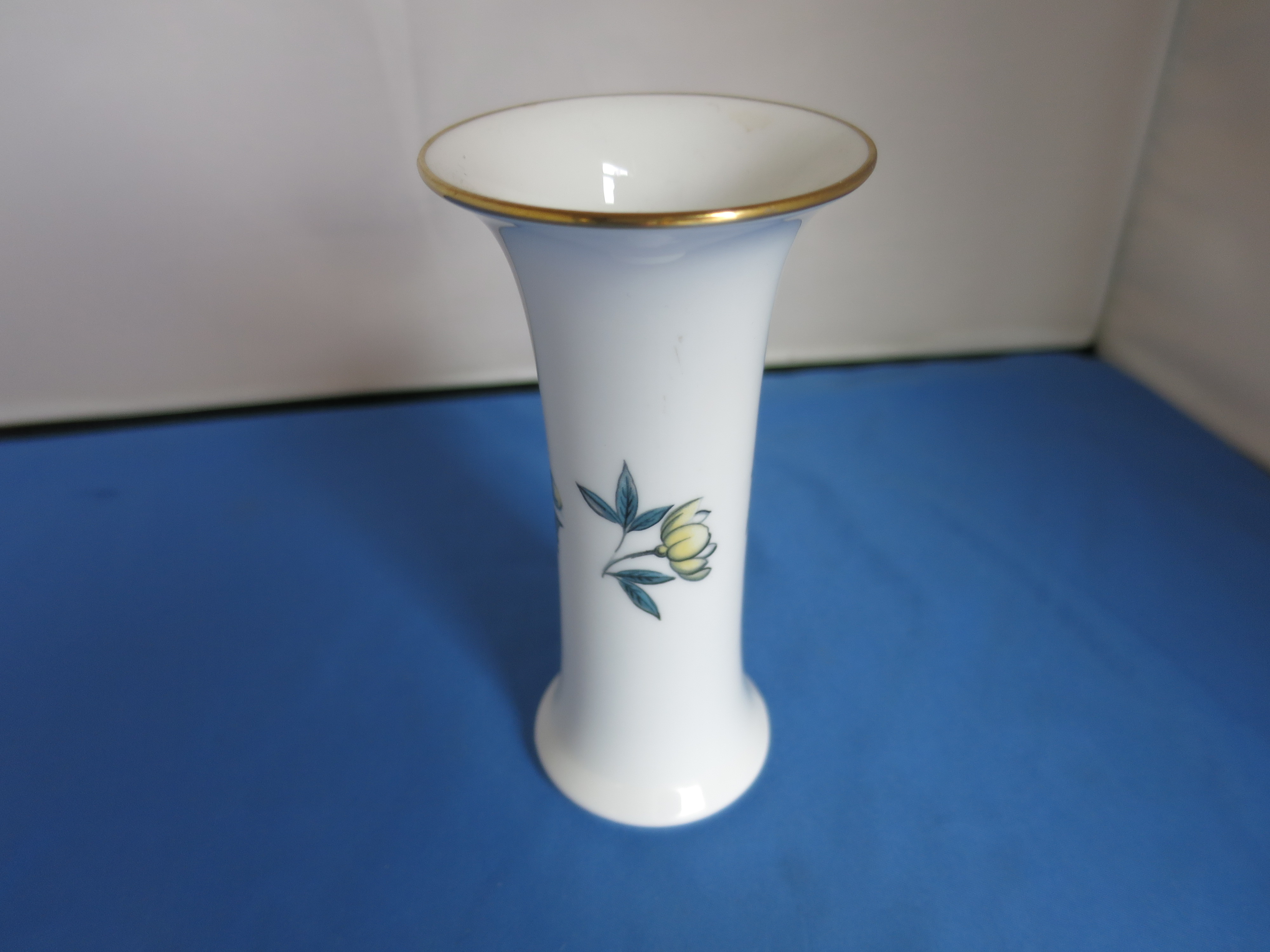 Royal Worcester Bone China Bud Vase Hibiscus Floral