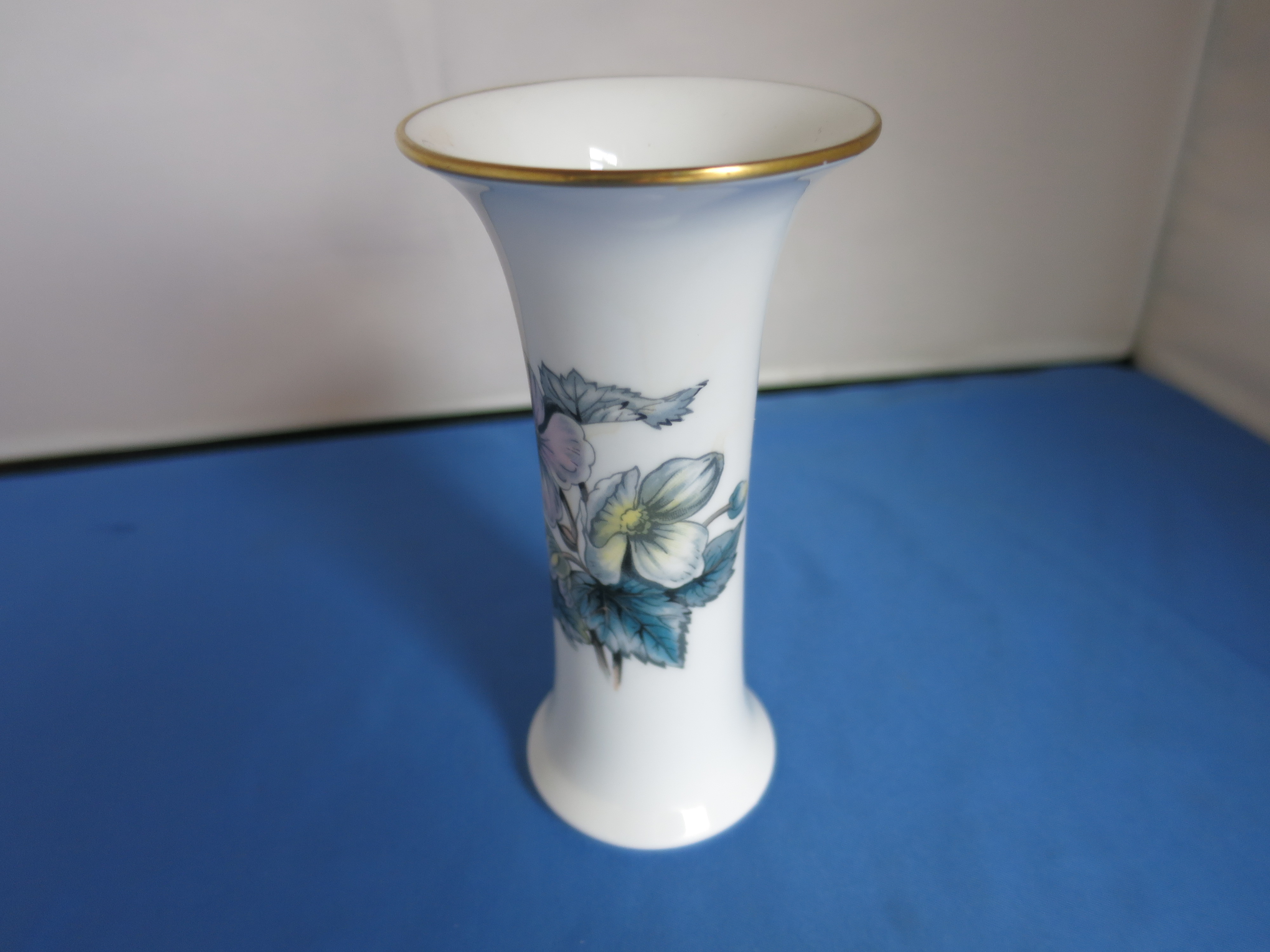 Royal Worcester Bone China Bud Vase Hibiscus Floral