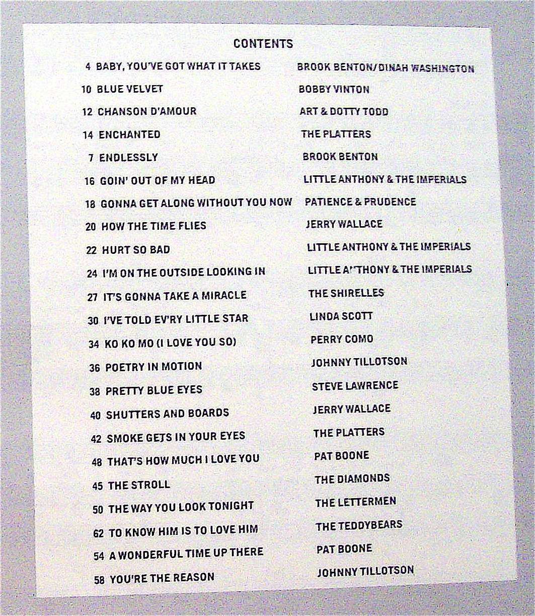1963 Rock Revival Song Book By Otis & Stein