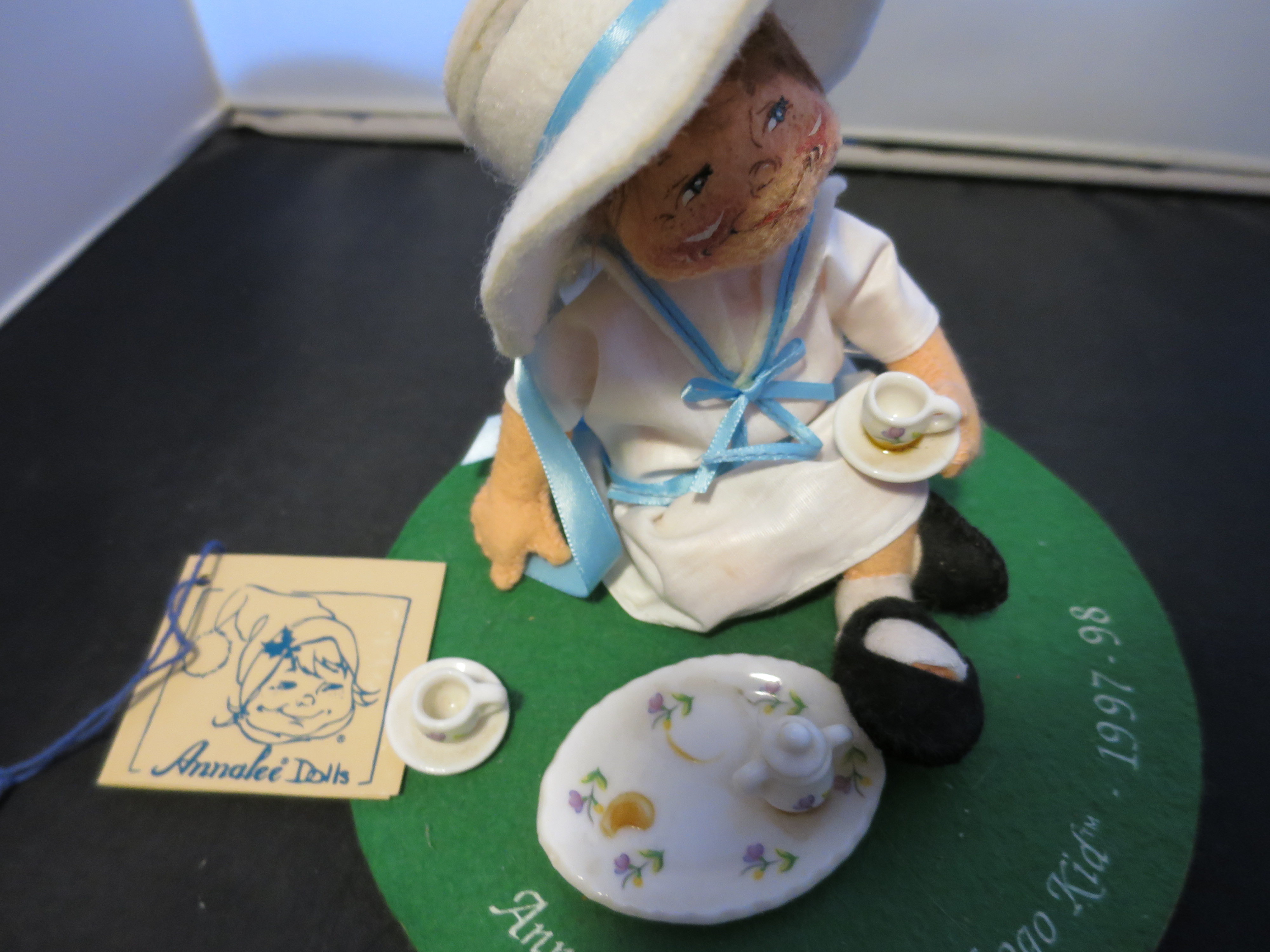 Annalee Doll Society Logo Kid 1997-98 called Tea Time