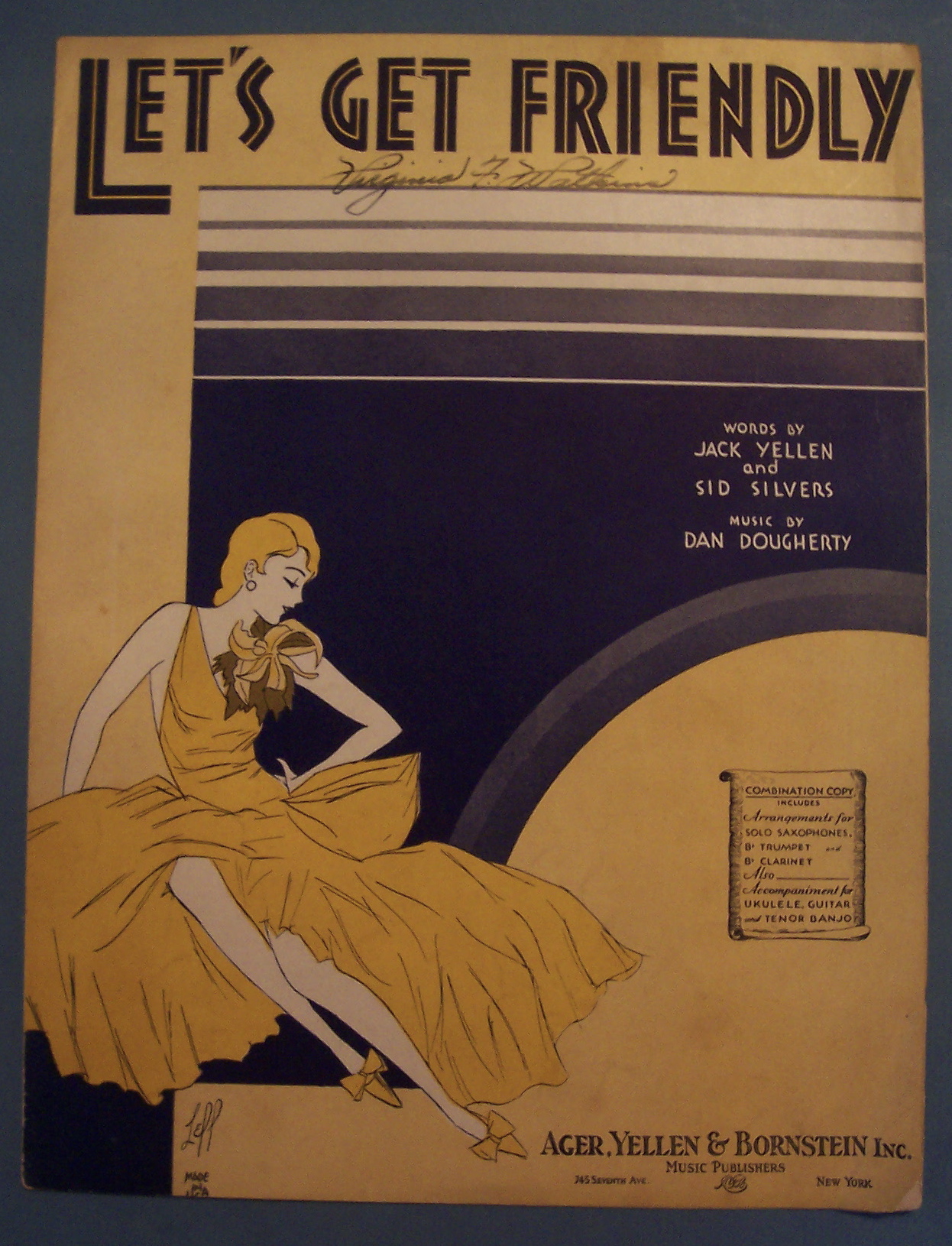 Sheet Music of 1931 Let's Get Friendly