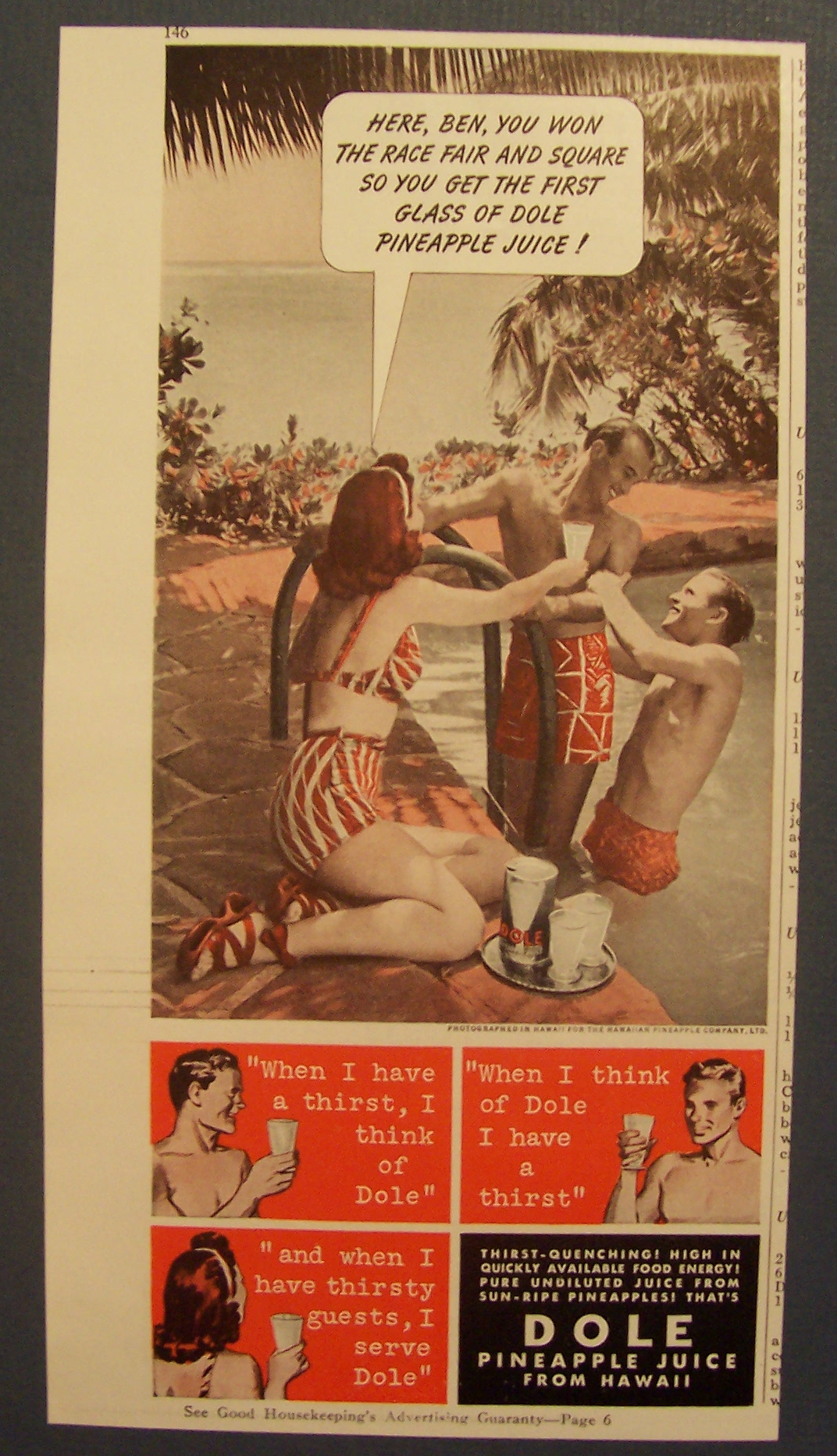 1940  Dole  Pineapple  Juice