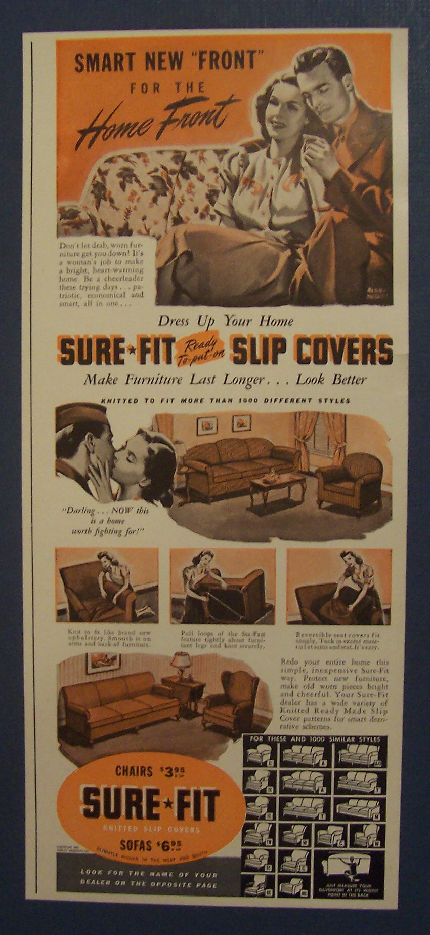 1942  Sure - Fit  Slip  Covers