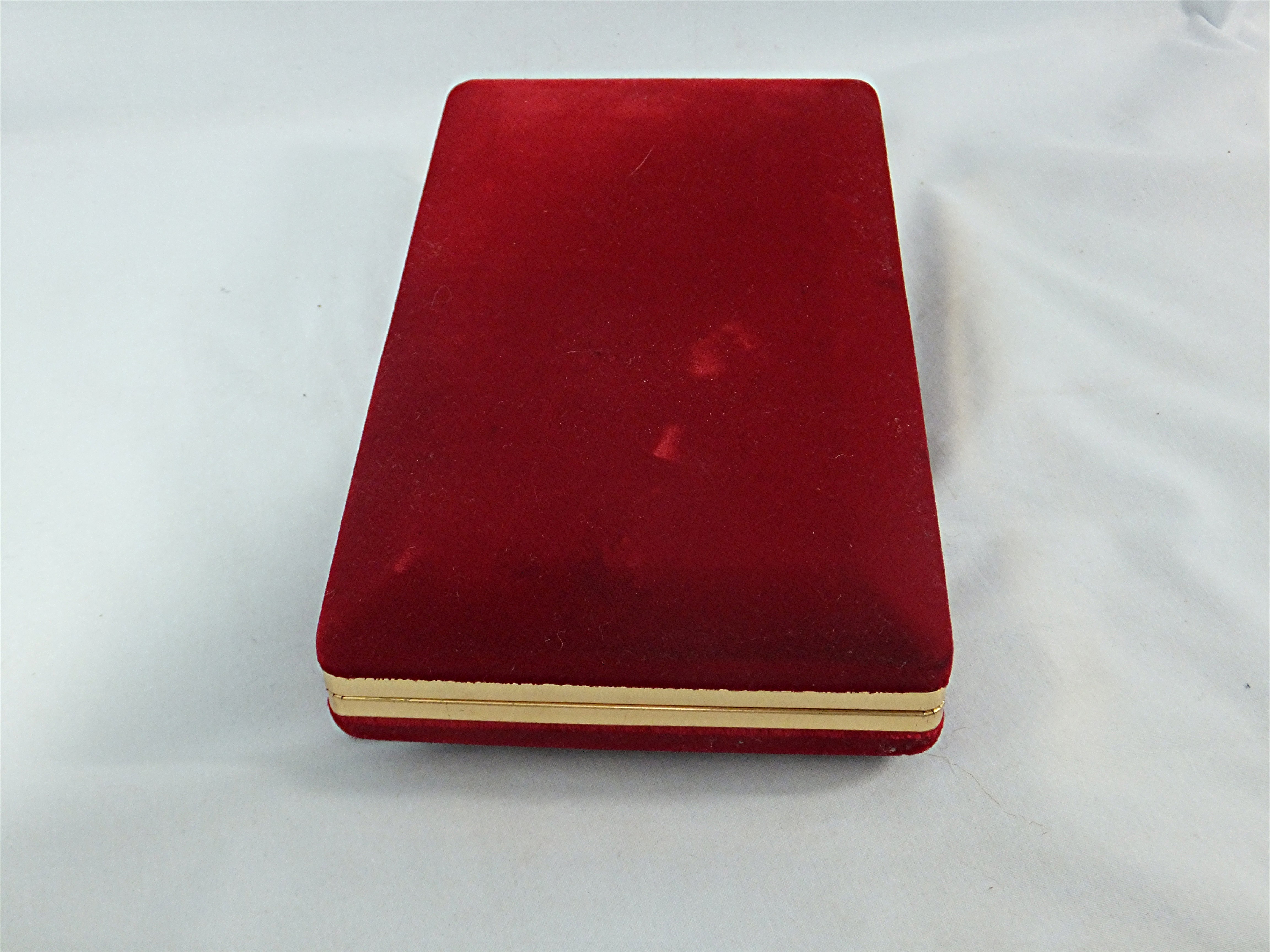 Red Velvet Cream Satin Lined Jewel Box