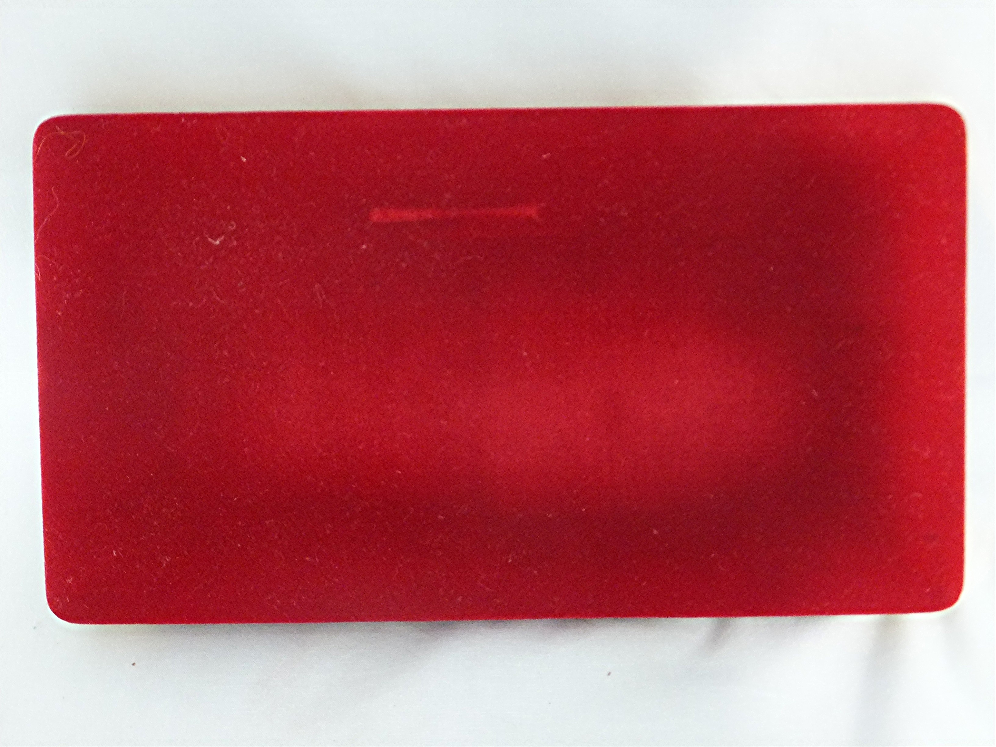 Red Velvet Cream Satin Lined Jewel Box
