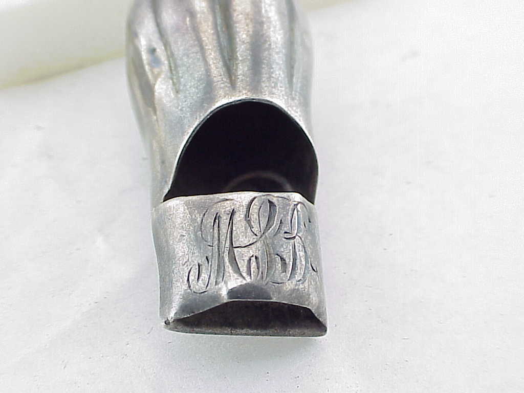 Antique Victorian Sterling Silver Whistle Pendant Or Watch Fob