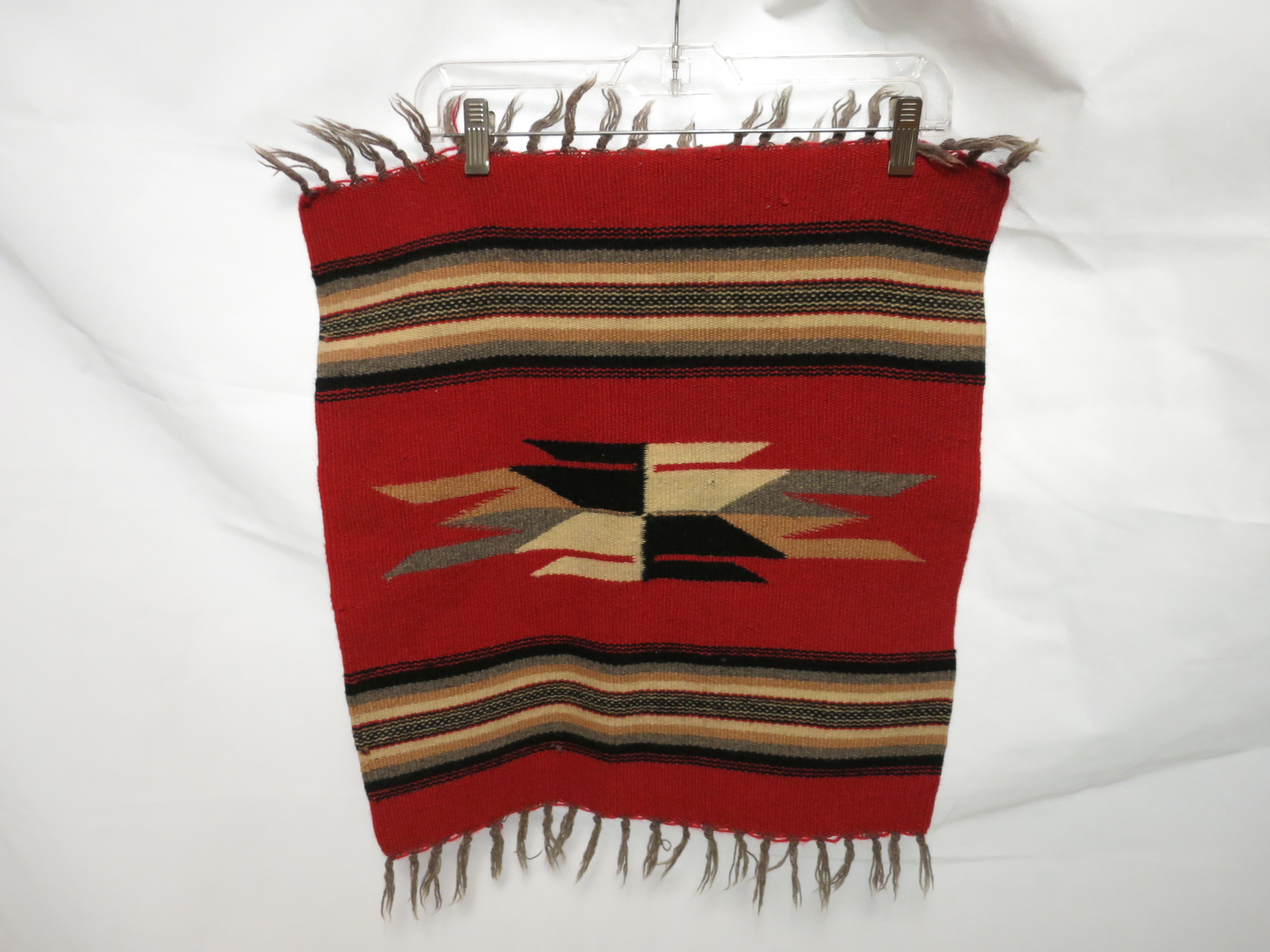 South Western Hand Woven Small Wool Tapestry Table Rug or Sitting
