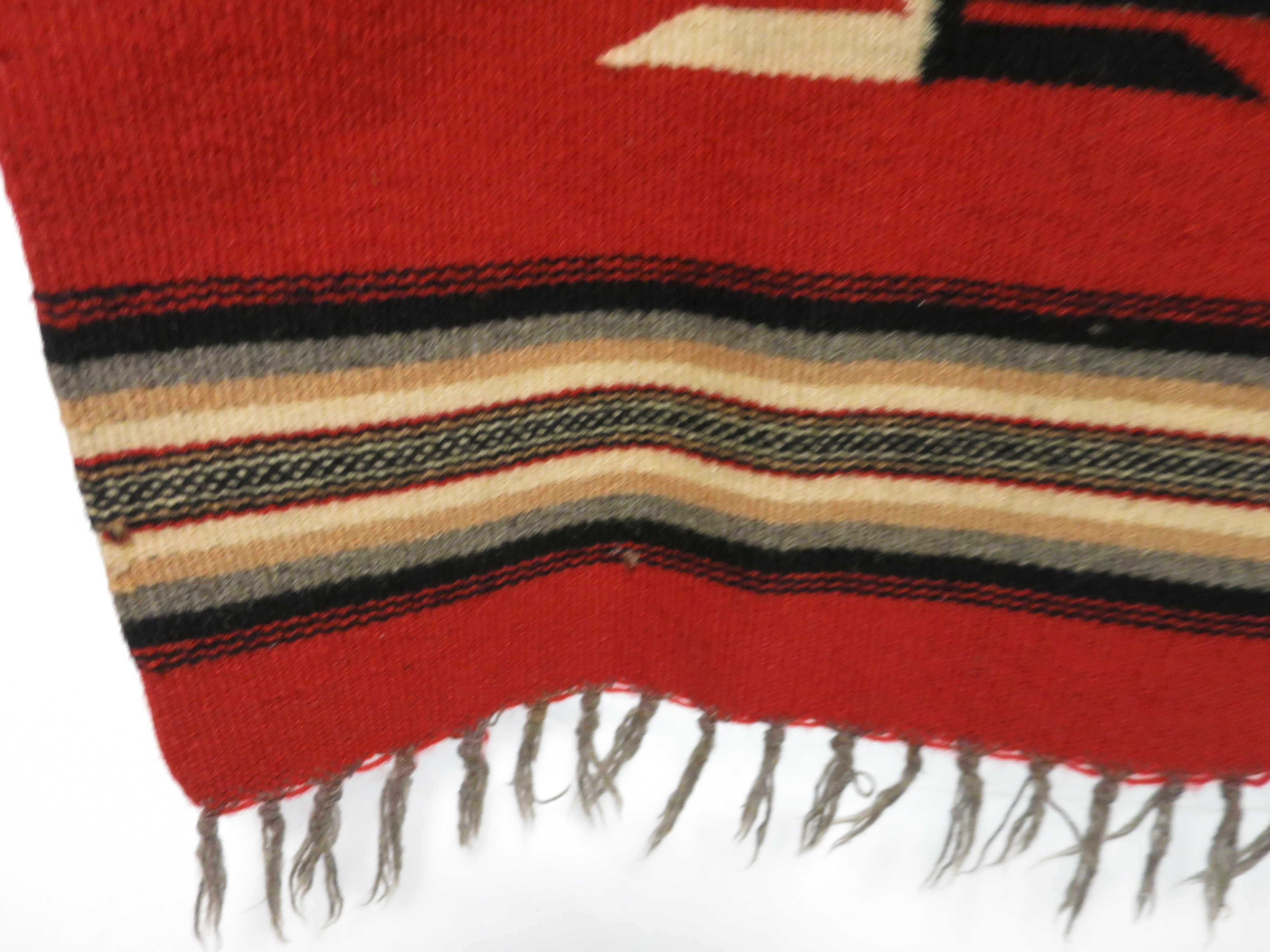 South Western Hand Woven Small Wool Tapestry Table Rug or Sitting