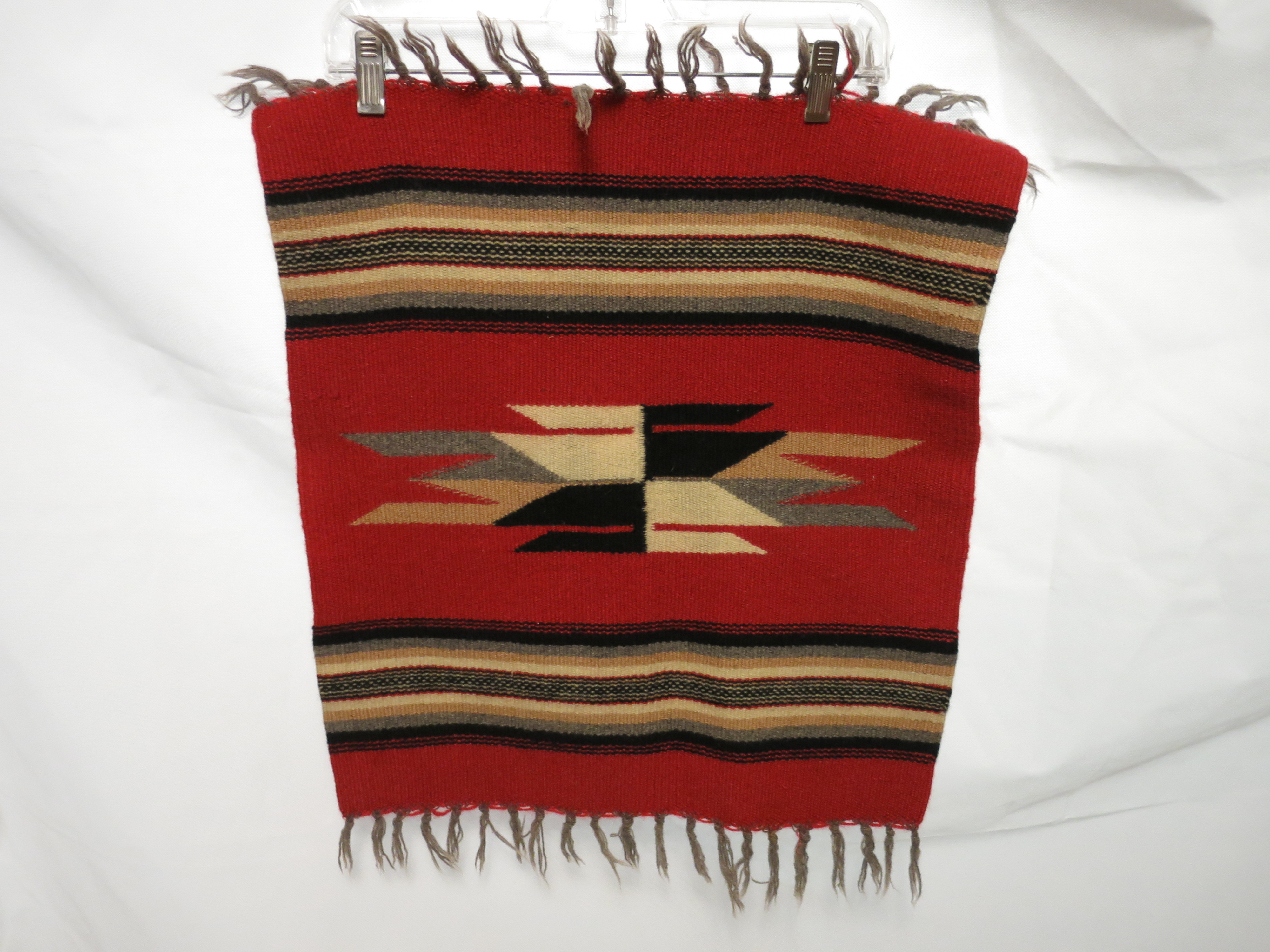 South Western Hand Woven Small Wool Tapestry Table Rug or Sitting