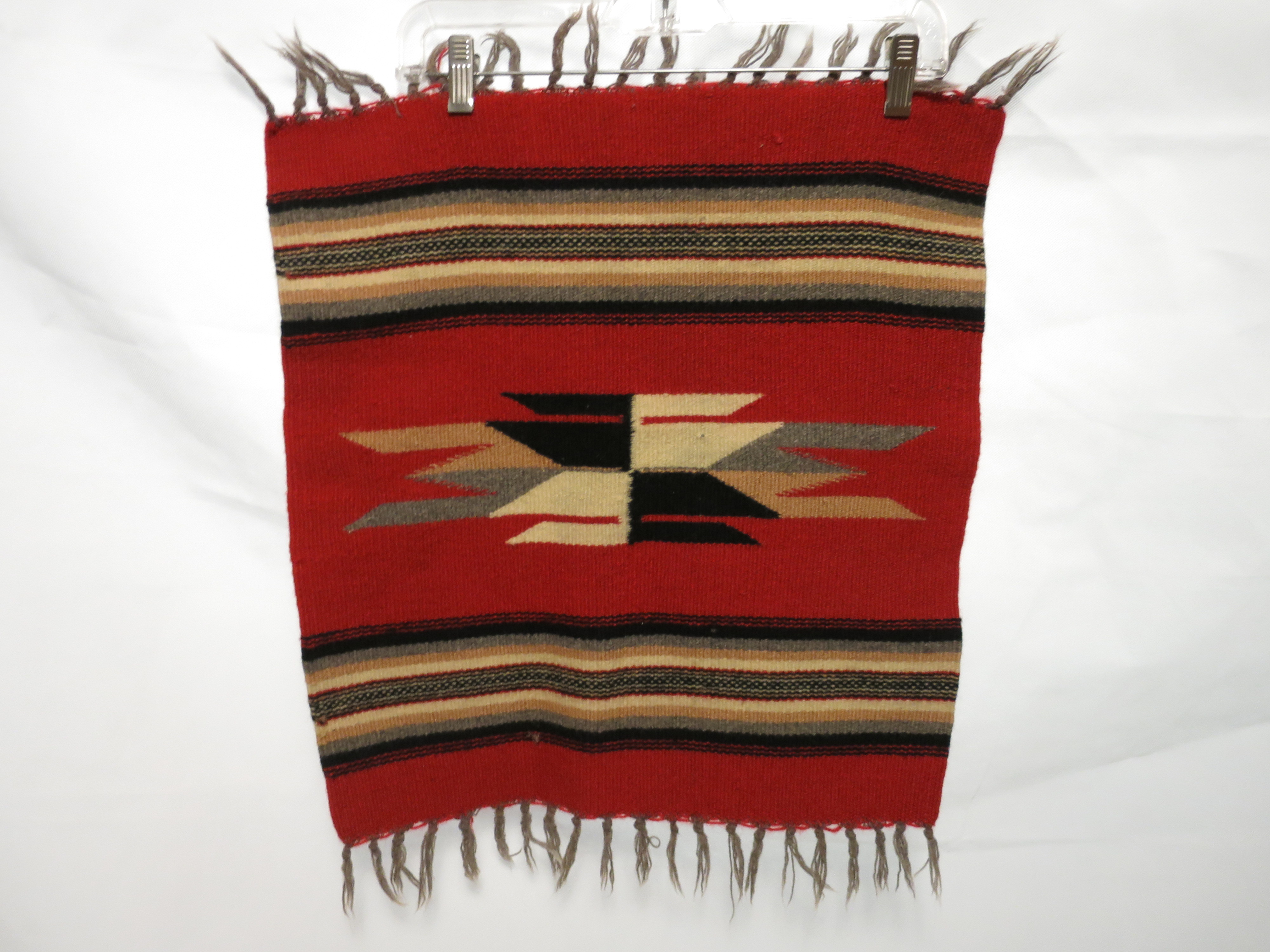 South Western Hand Woven Small Wool Tapestry Table Rug or Sitting