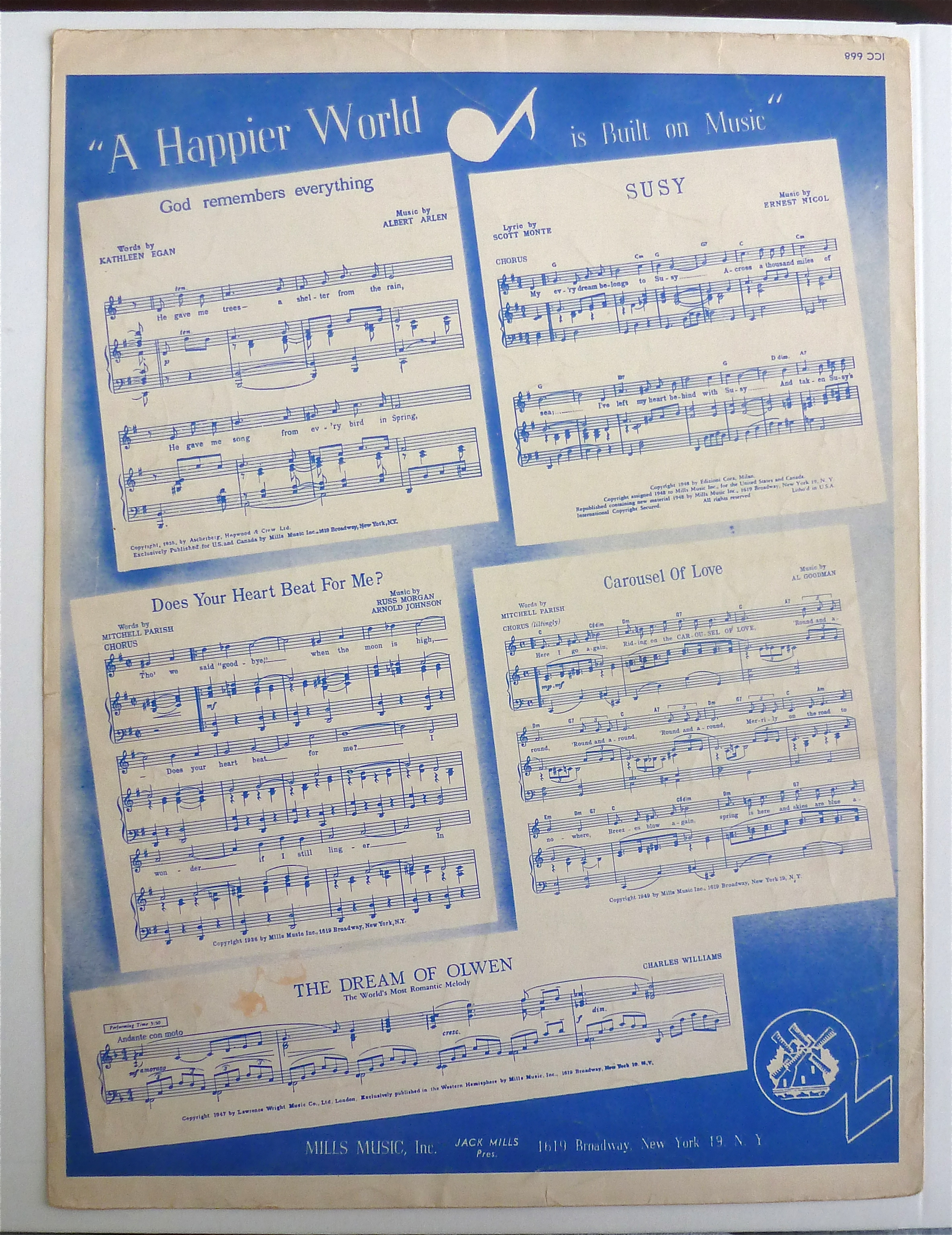 Sheet Music For 1948 The Blue Skirt Waltz