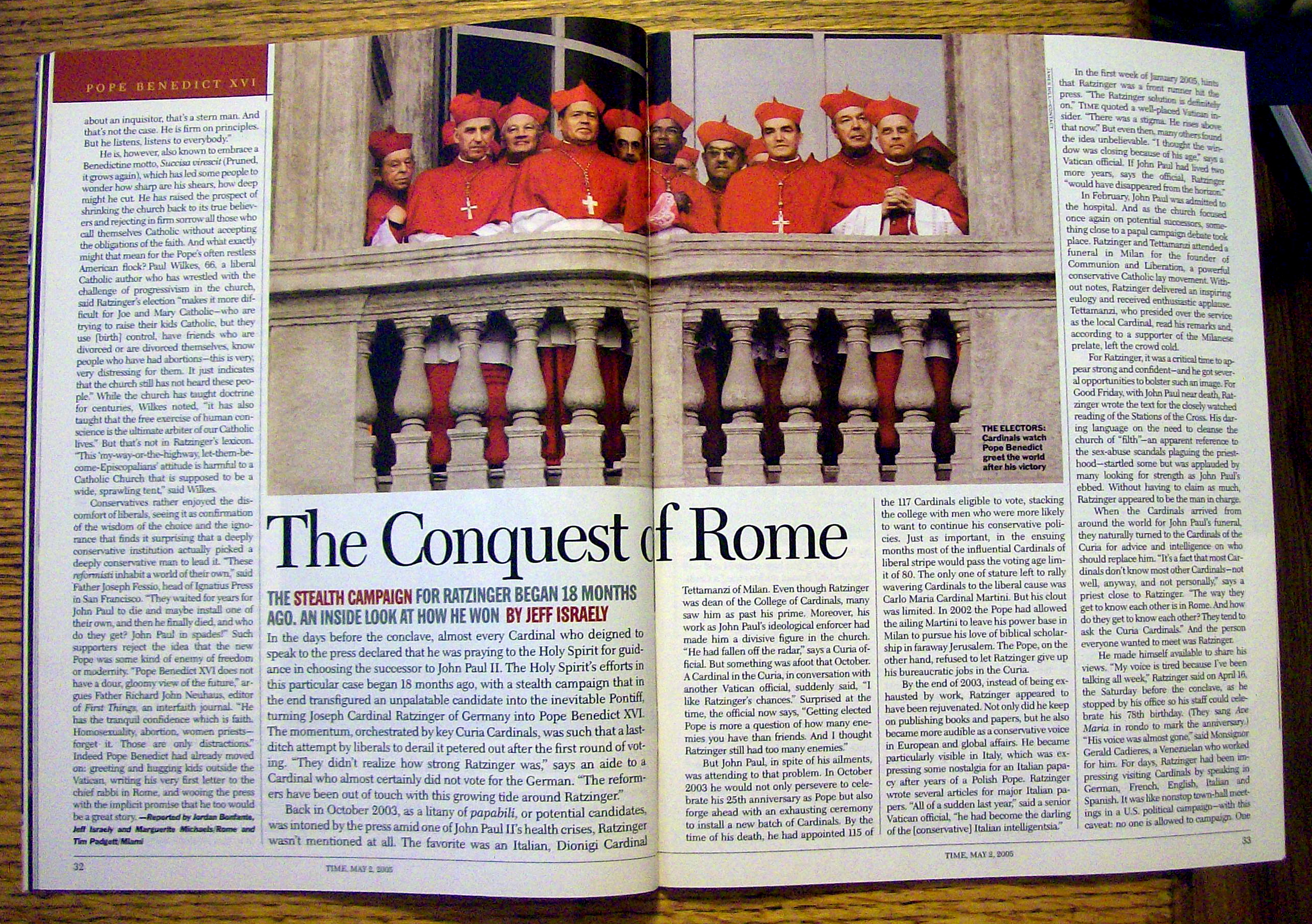 Time Magazine May 2, 2005 Inside The MInd Of The Pope