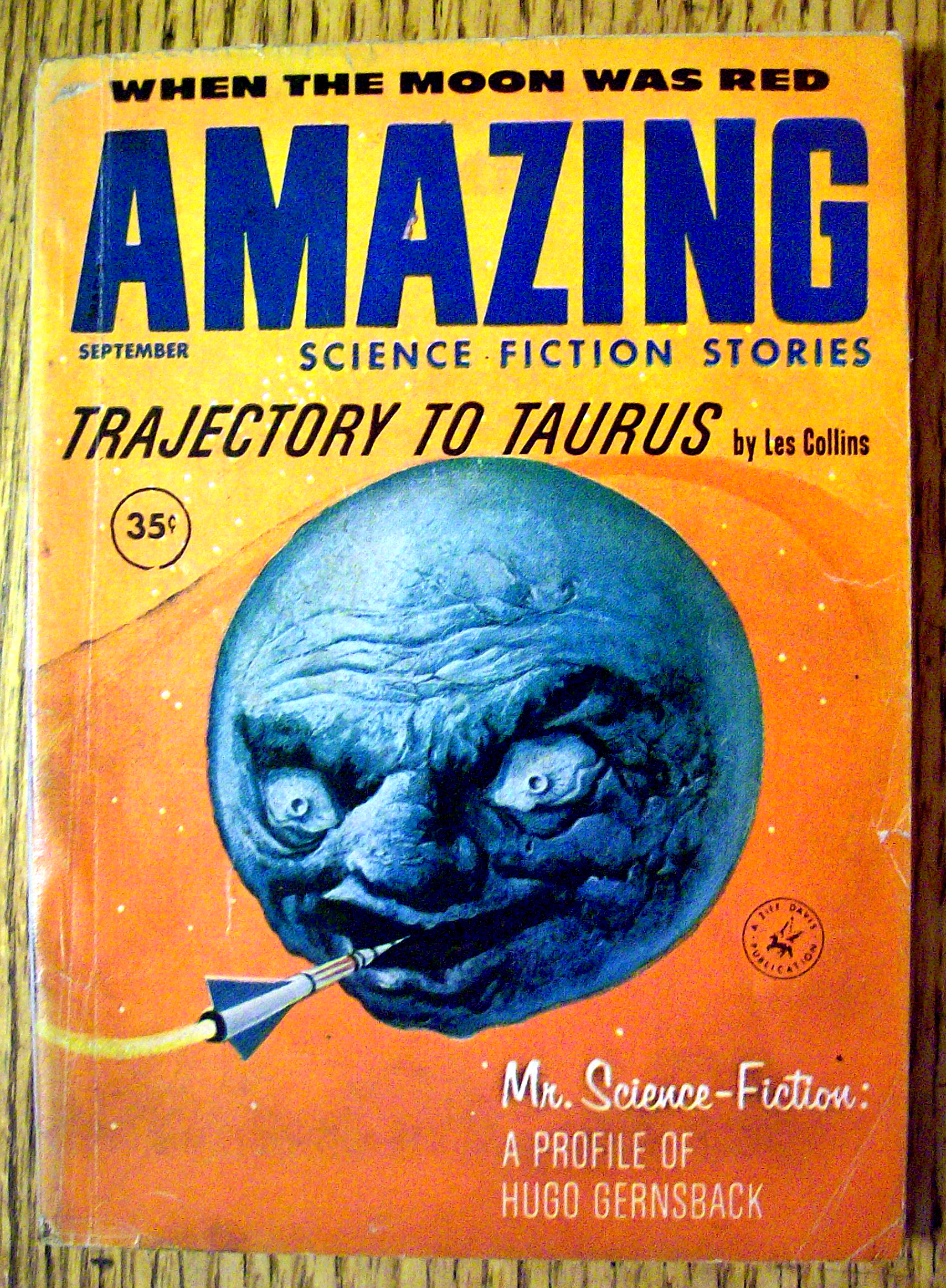 Amazing Stories Magazine September 1960 Moon Was Red