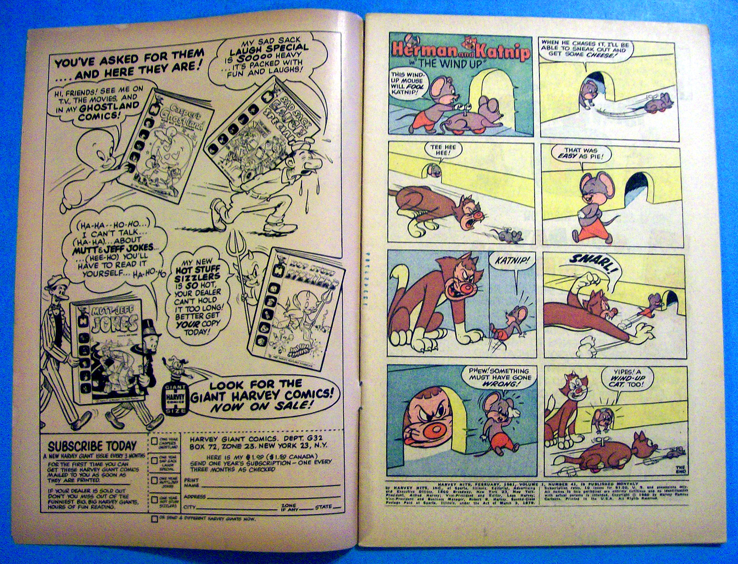 Herman And Katnip Comic #41 February 1961 The Wind Up