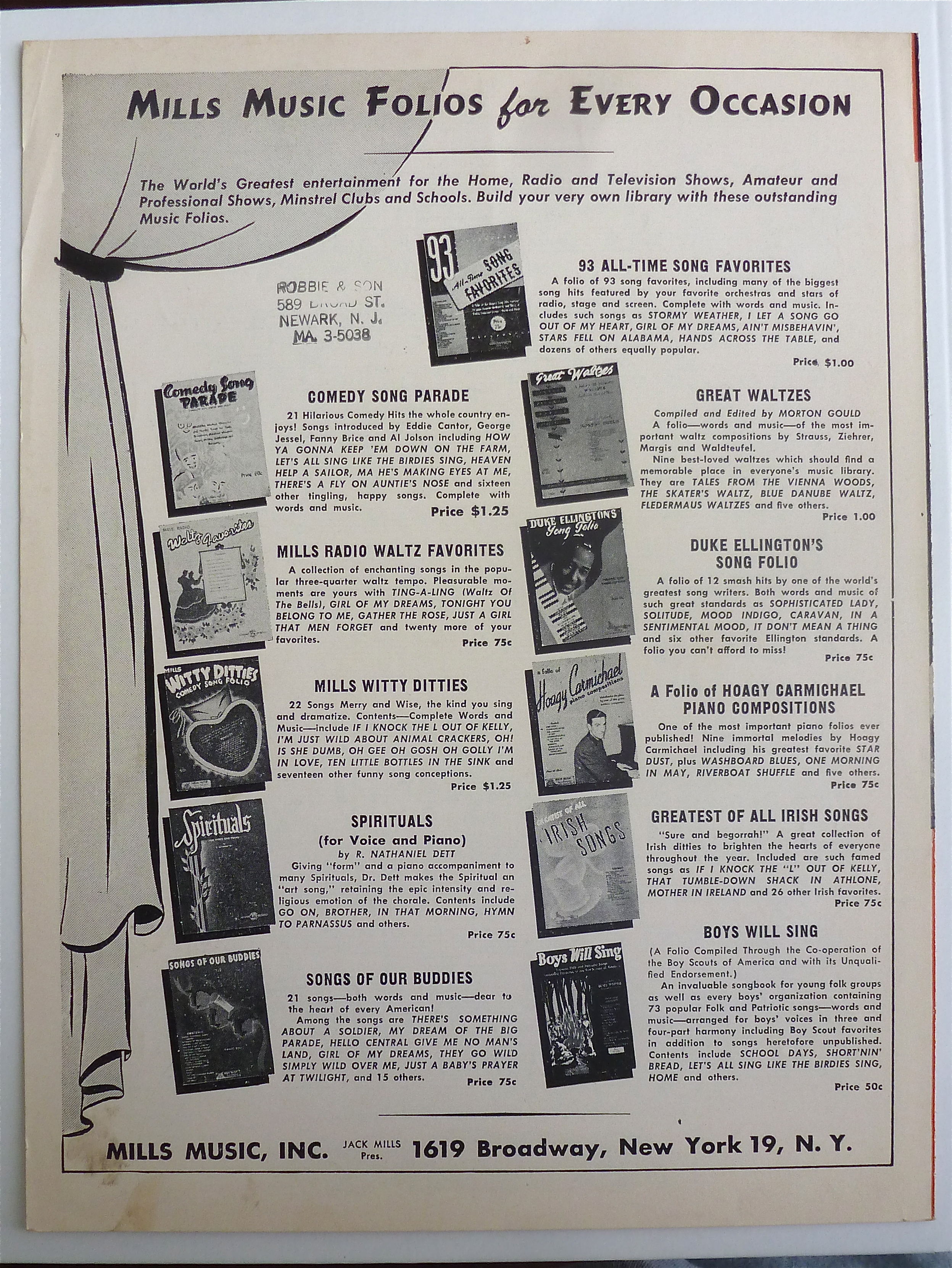 Sheet Music For 1953 Dinah