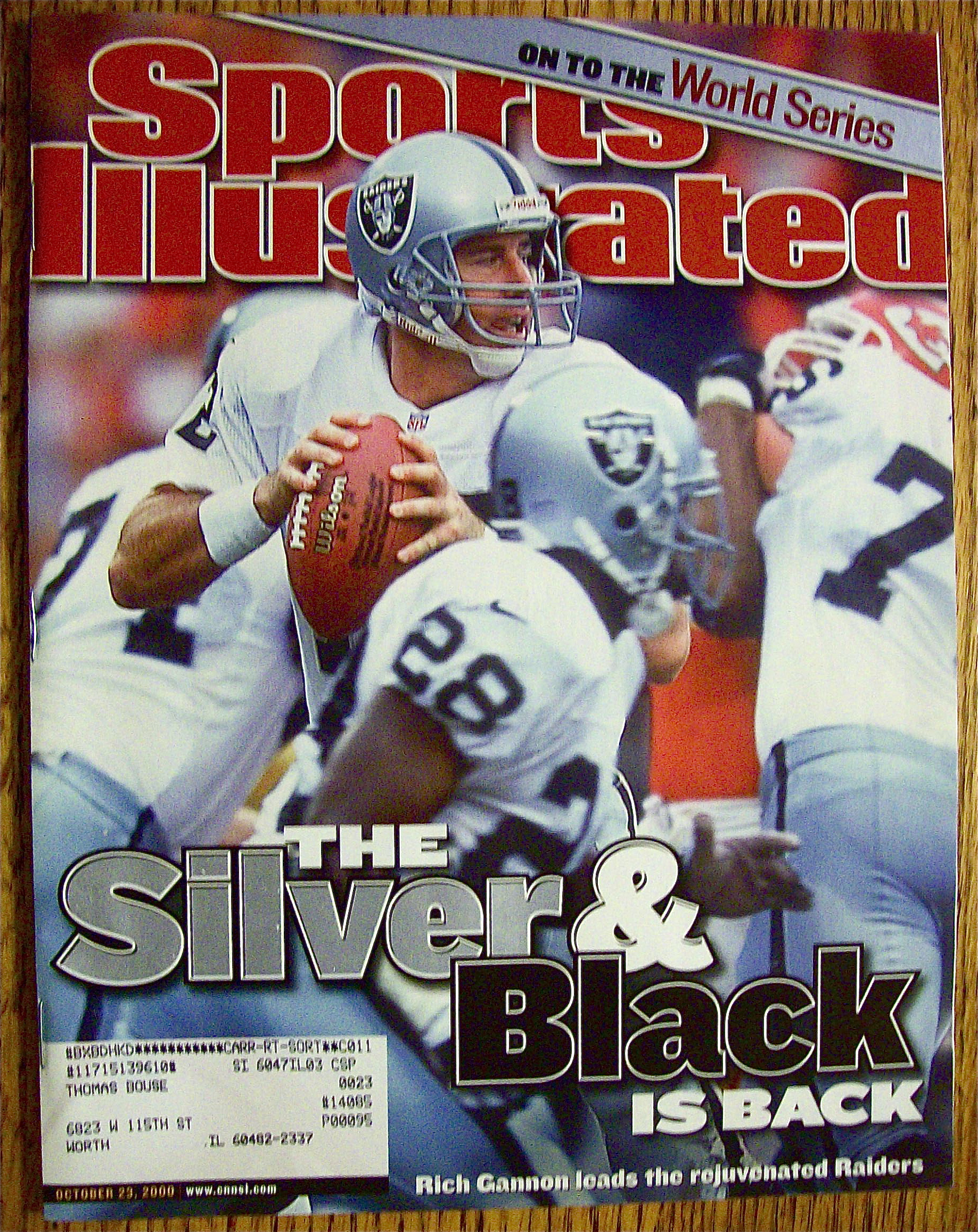 Sport Illustrated Magazine October 23, 2000 Rich Gannon