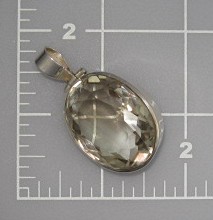 Citrine Sterling Silver Bezel Set Pendant