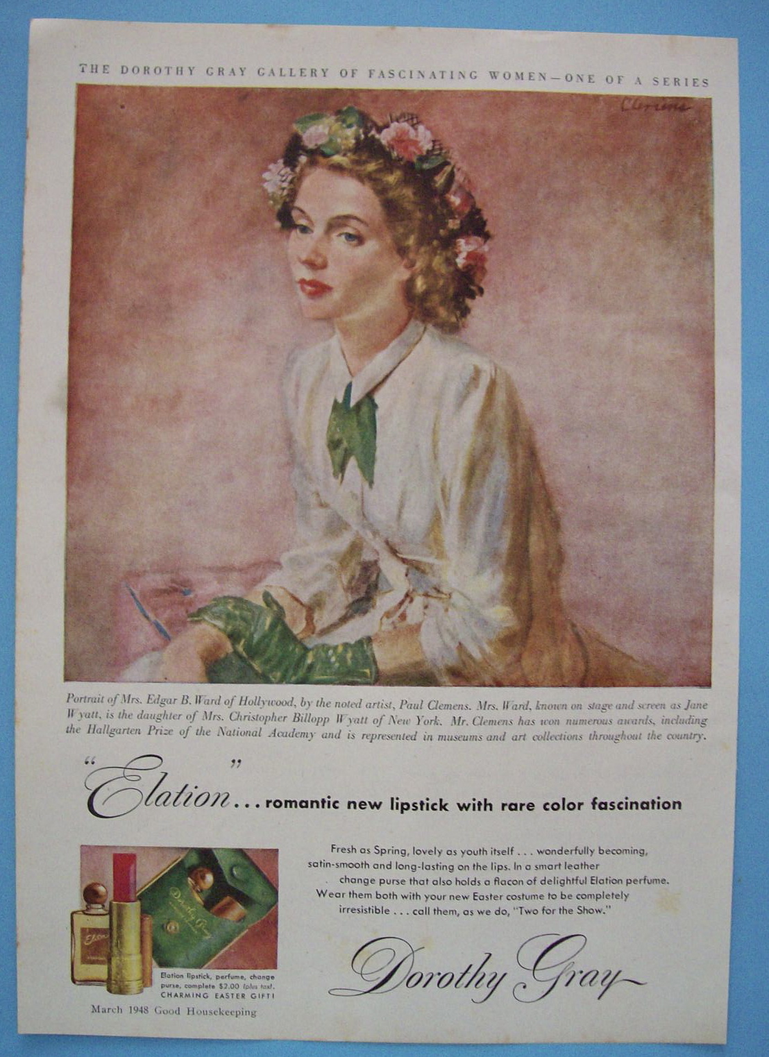 Vintage Ad: 1948 Dorothy Gray Elation Lipstick