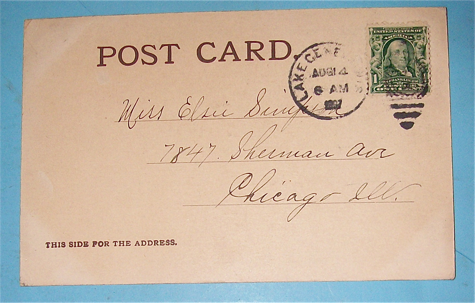 Sailing, Lake Geneva (Near Chicago) Postcard