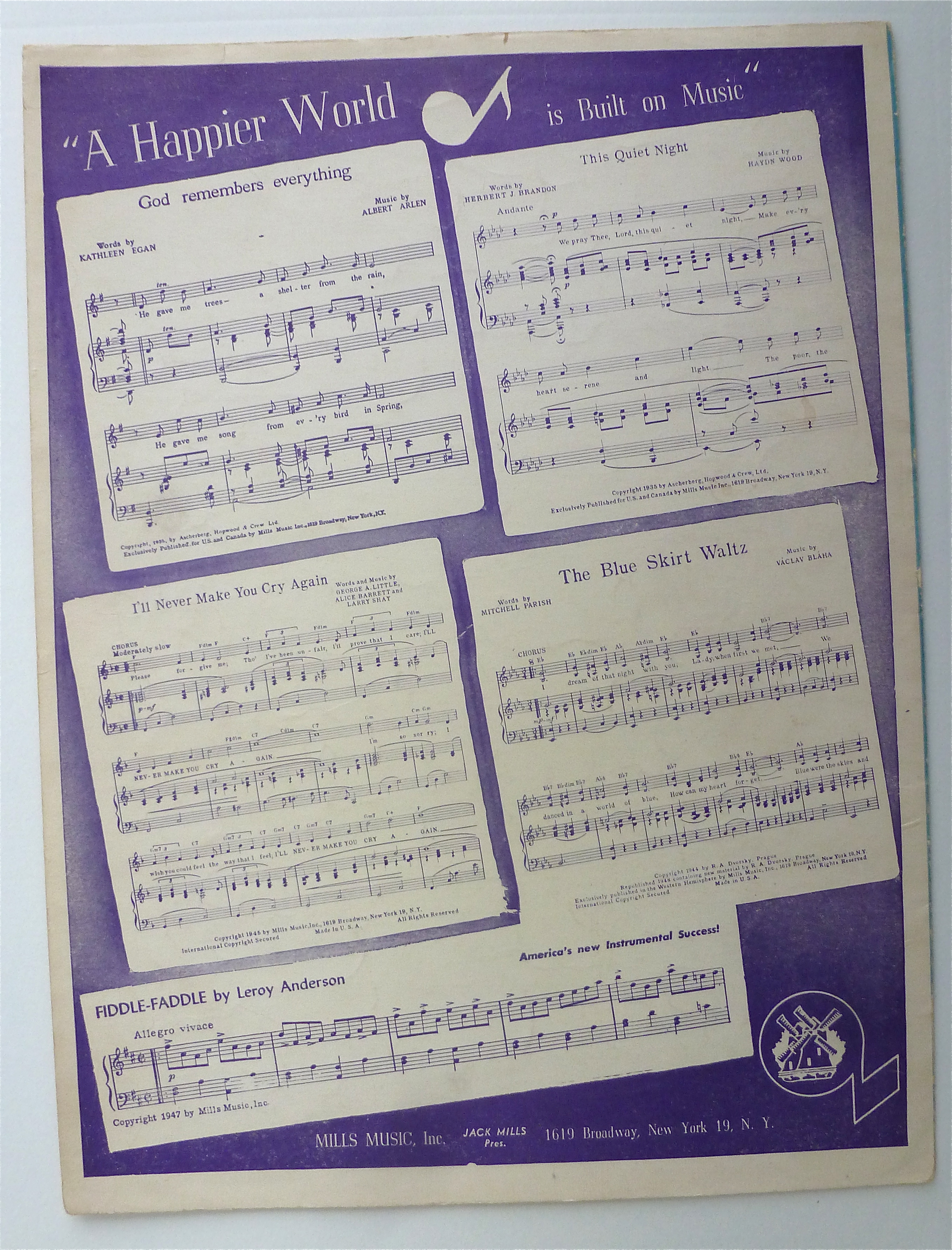 Sheet Music For 1929 Star Dust