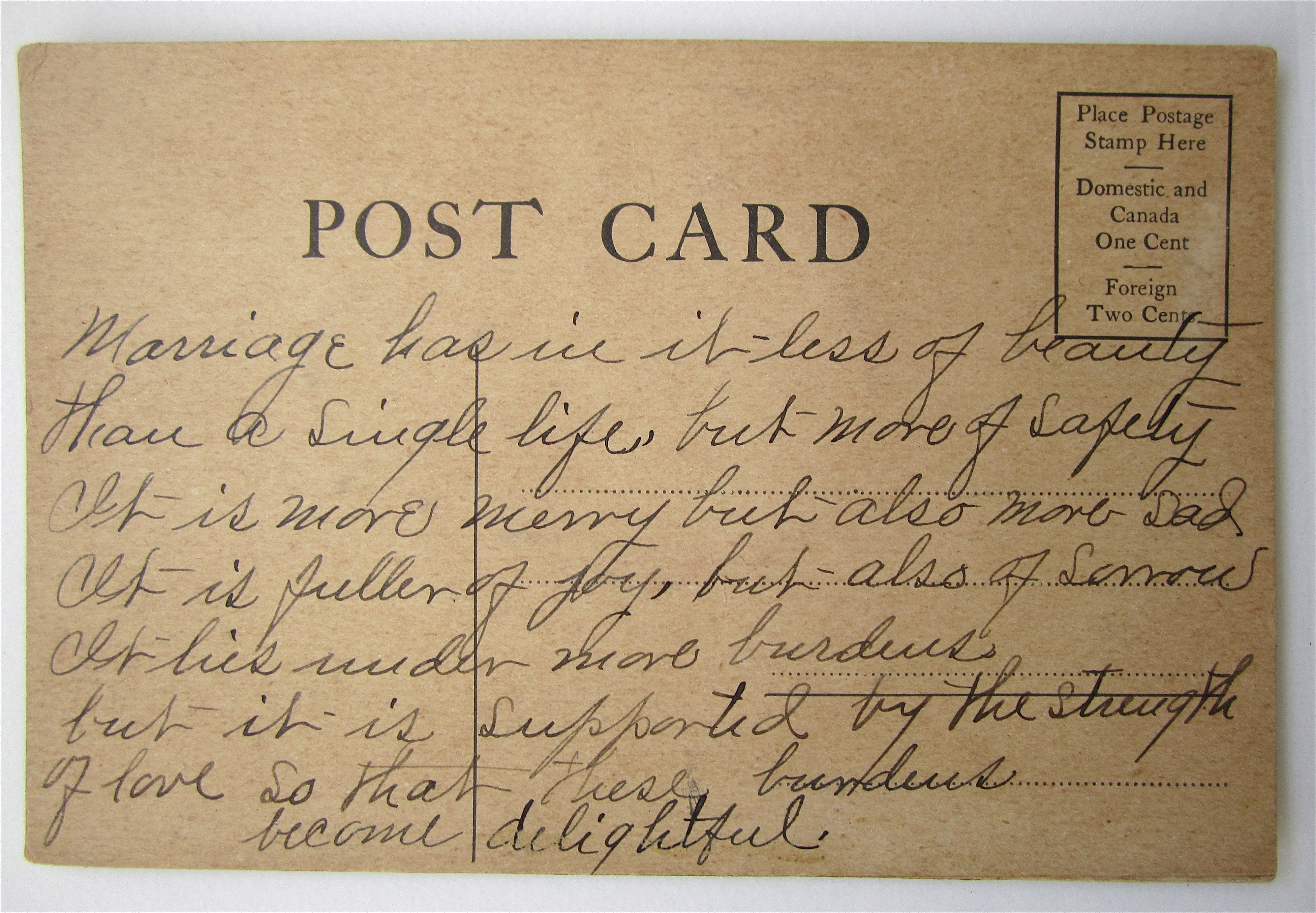 Best Wishes Rose Postcard - Heavily Embossed