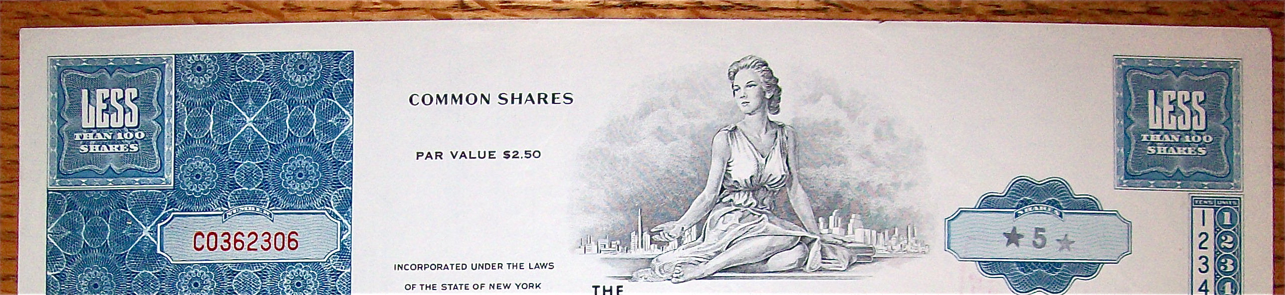 1969 Western Union Telegraph Company Stock Certificate