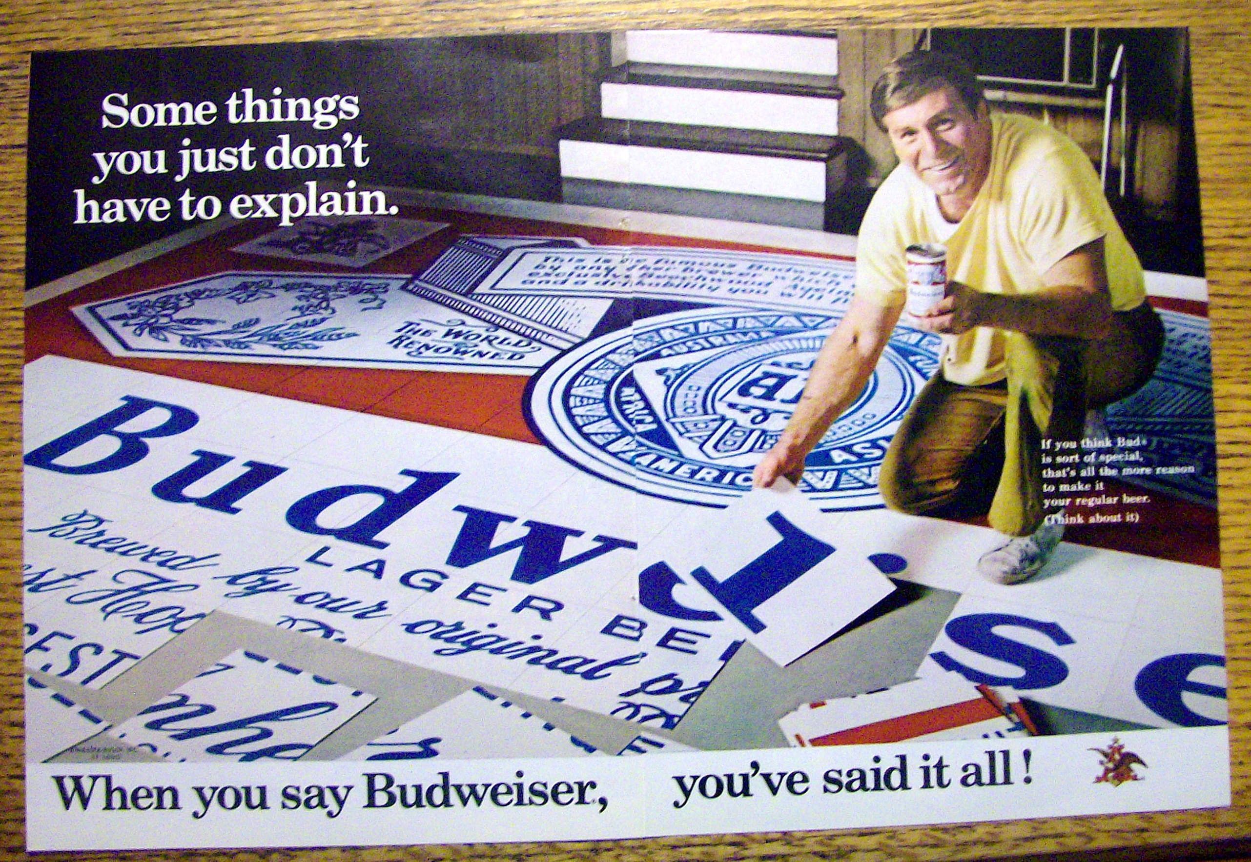 1972 Budweiser Beer with Man Building Puzzle
