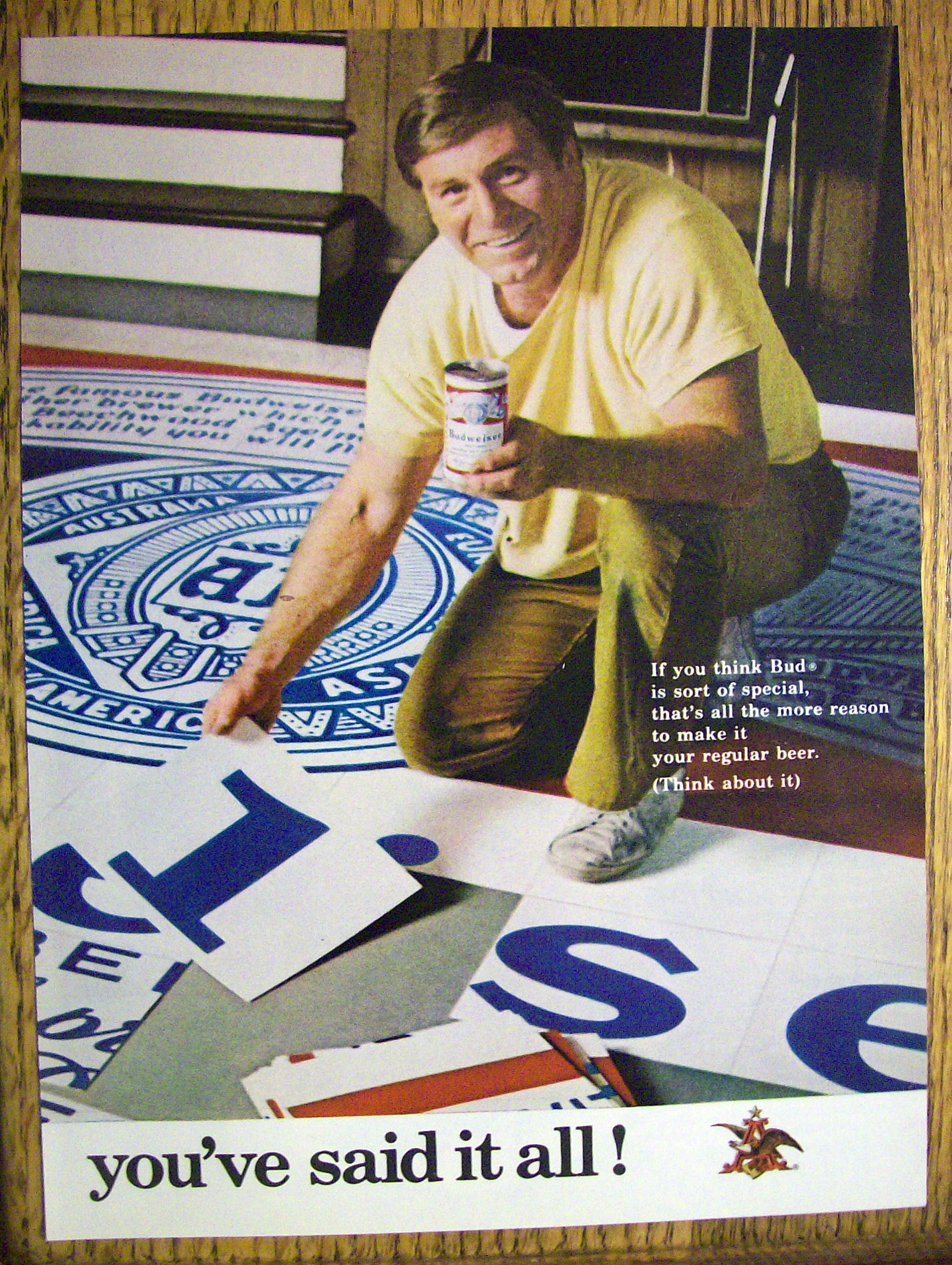 1972 Budweiser Beer with Man Building Puzzle