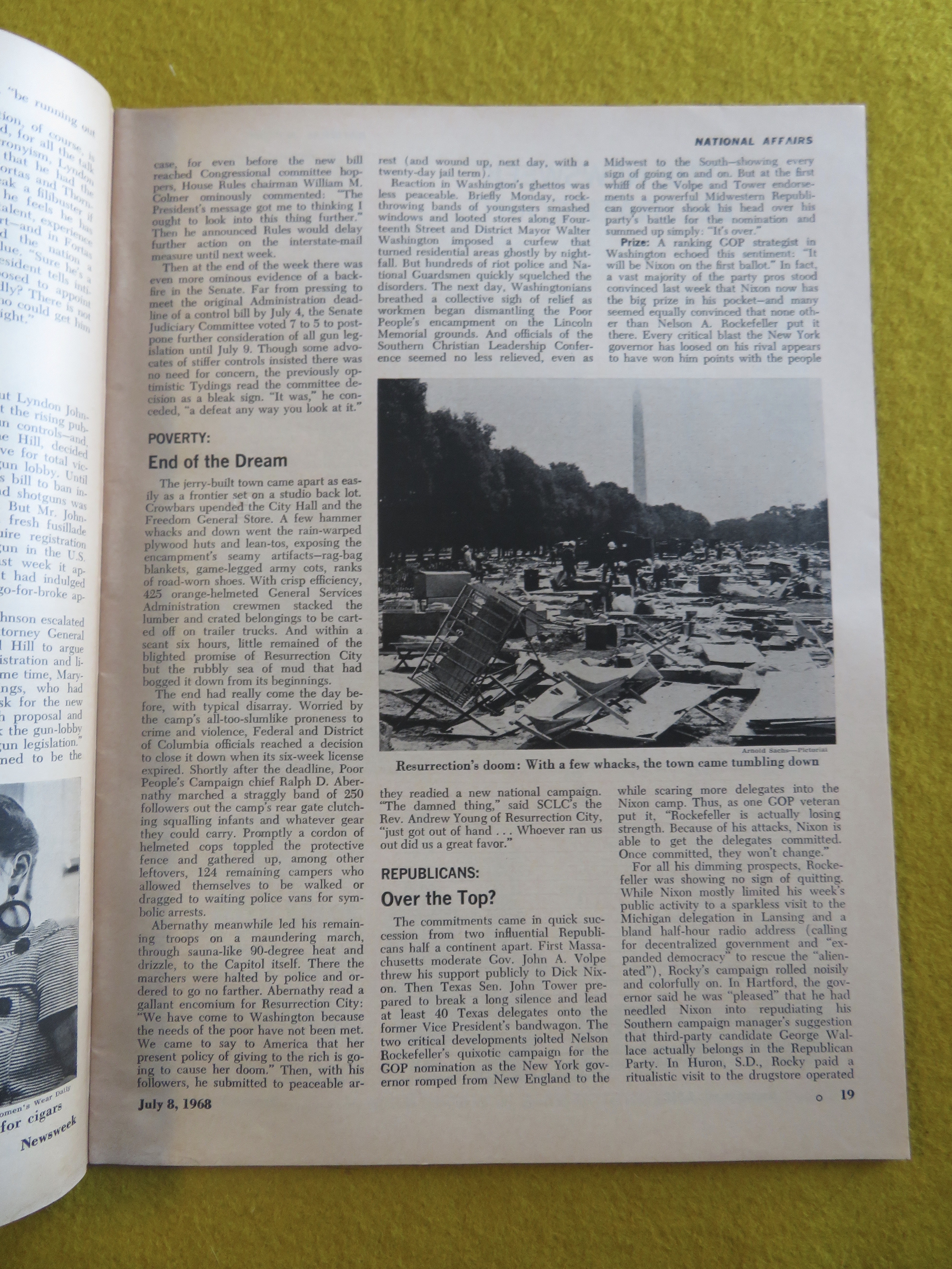 Newsweek Magazine July  8, 1968  The Polls